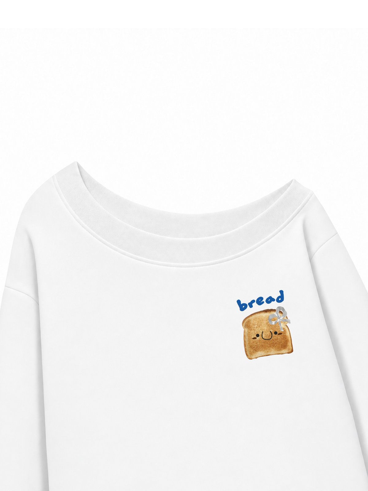 Áo Sweater Lệch Vai Nỉ Hai Da  Bread With Bow
