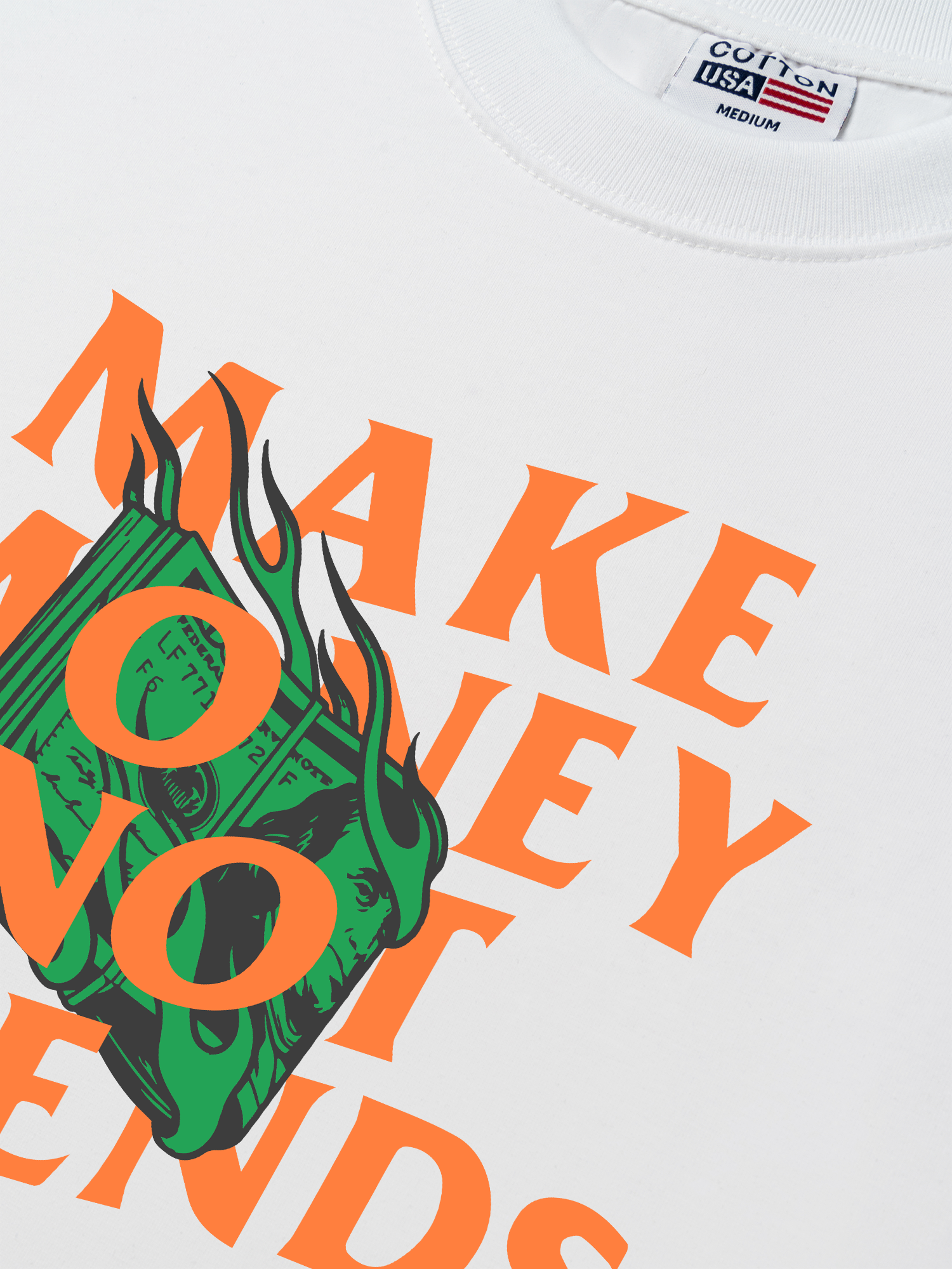 Áo Thun Relaxed Fit Money Make Money Not Friends