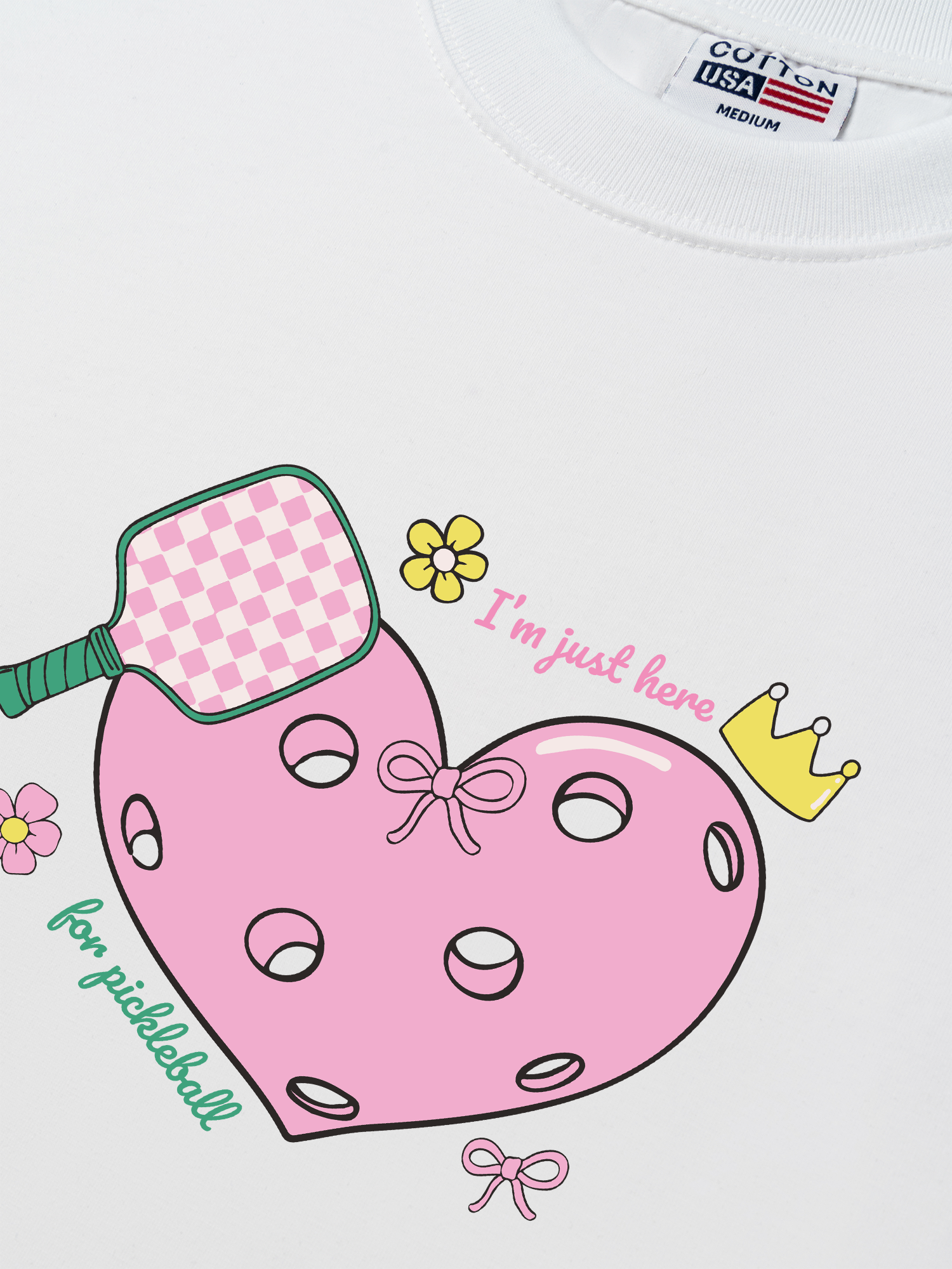 Áo Thun Relaxed Fit I_m Just Here For Pickleball