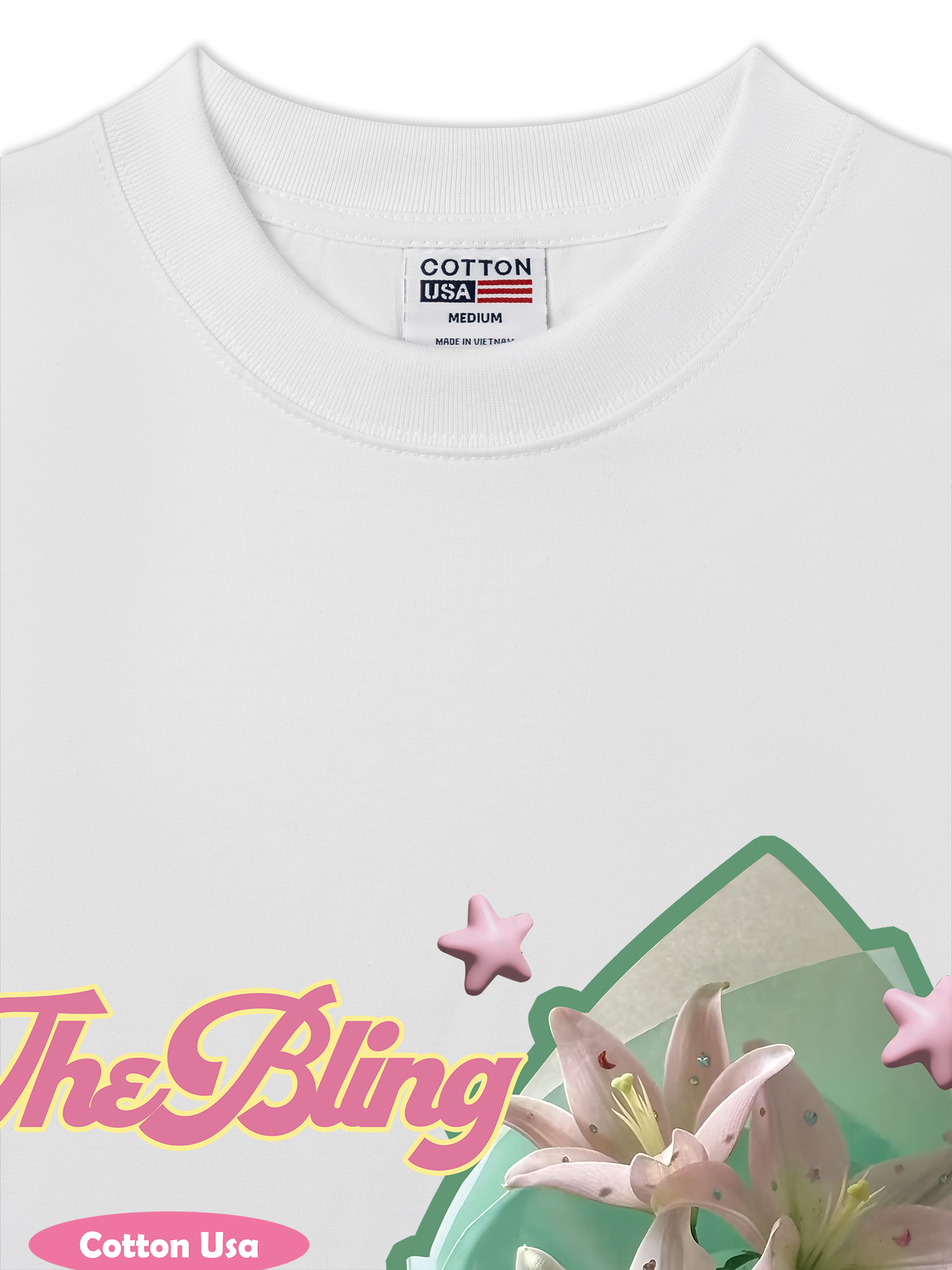 Áo Thun Relaxed Fit Bling The Bling Pink Lily