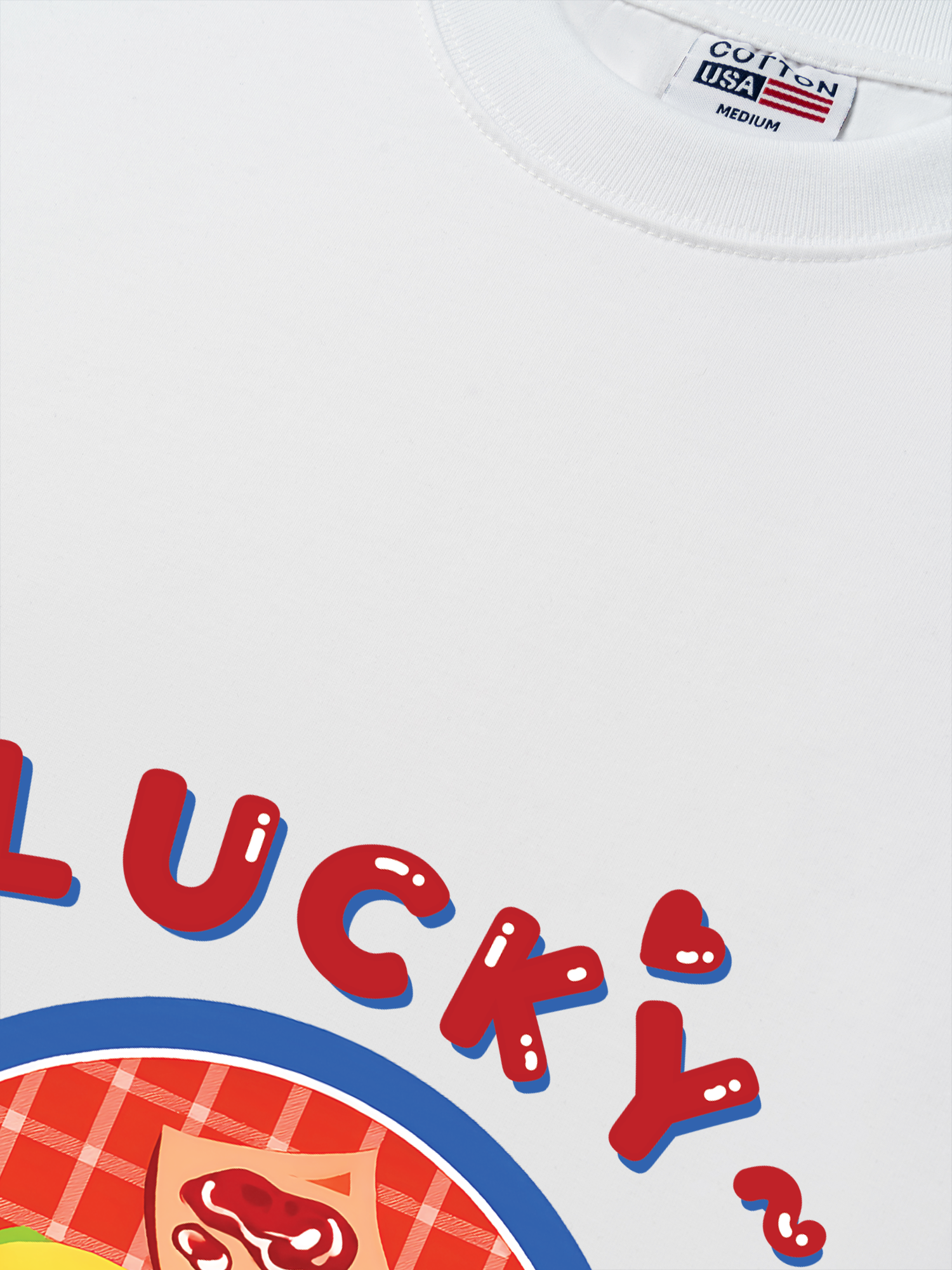 Áo Thun Relaxed Fit Yummy Mood Lucky Hamburger
