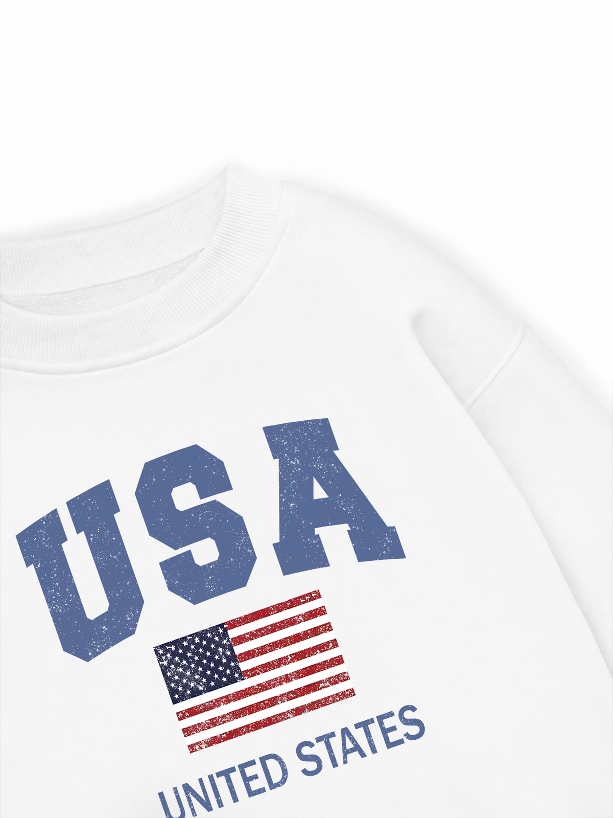 Áo Sweater Nỉ Hai Da  USA Vintage United State