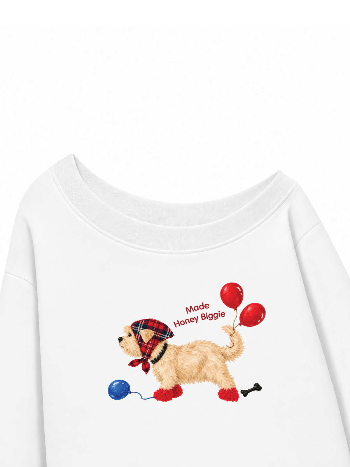 Áo Sweater Lệch Vai Nỉ Hai Da Made Honey Biggie
