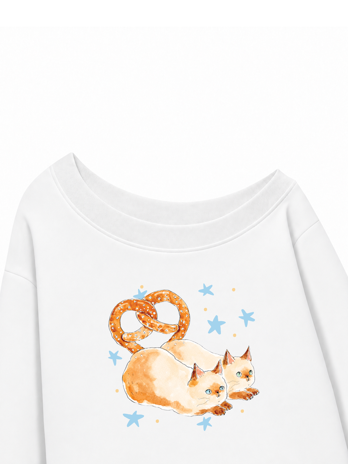 Áo Sweater Lệch Vai Nỉ Hai Da Bread Cat