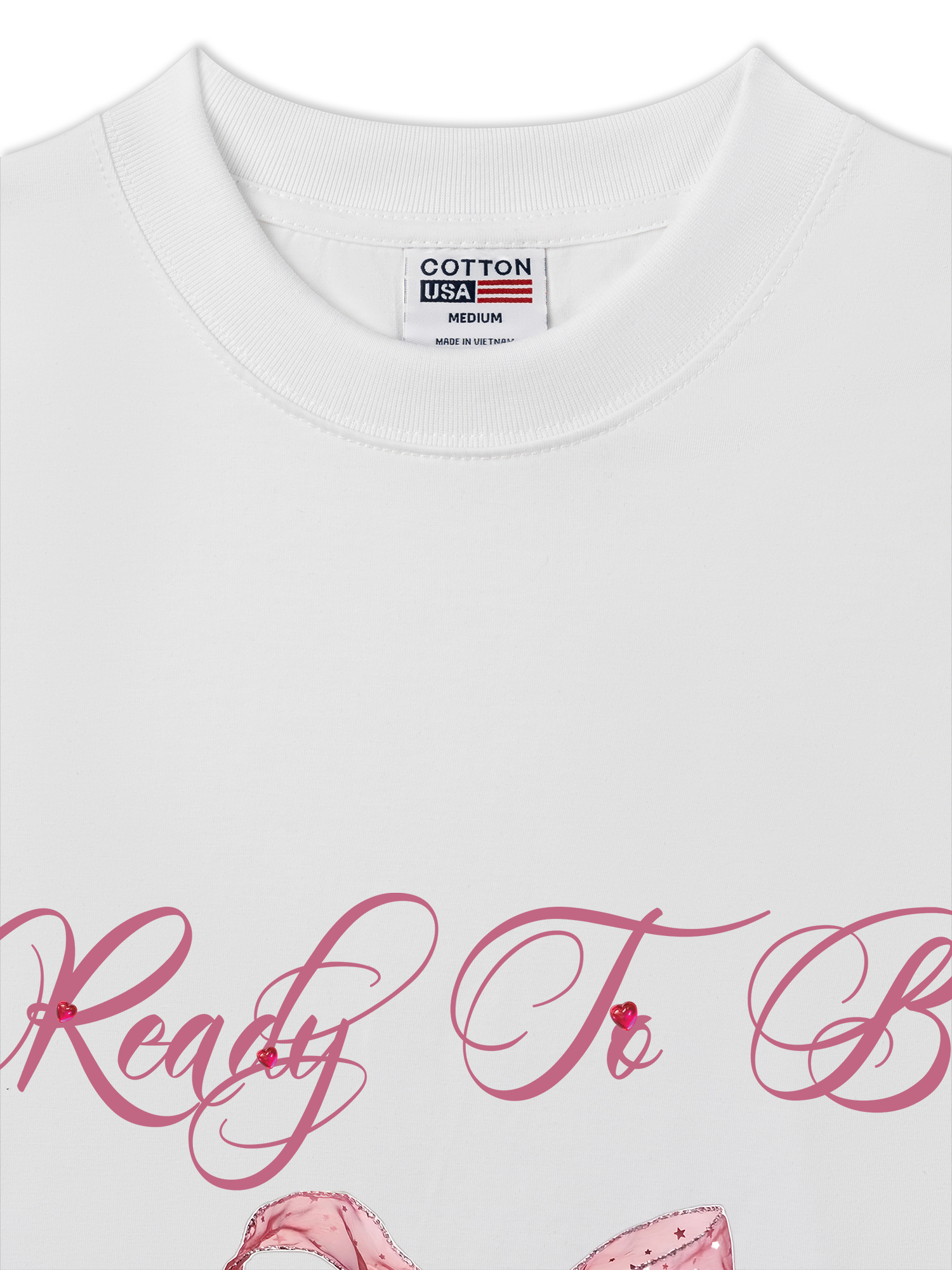 Áo Thun Relaxed Fit Bling Ribbon Ready To Be