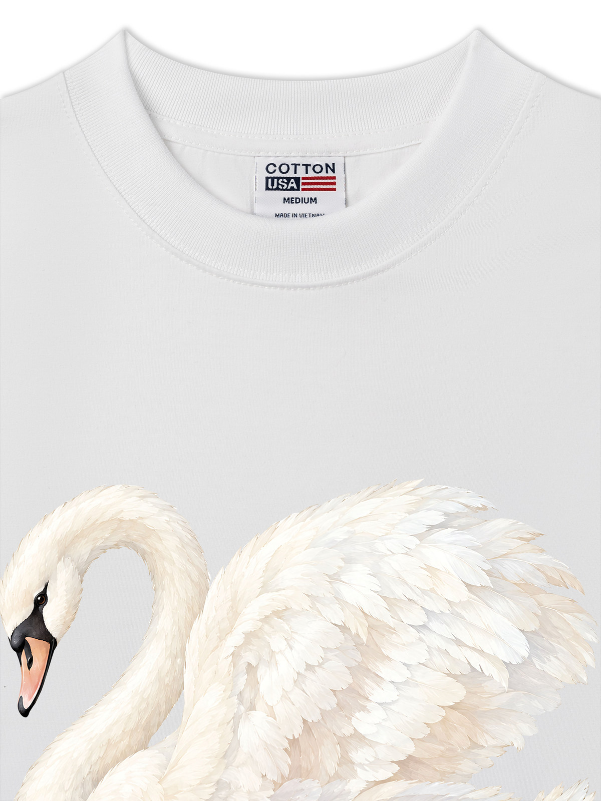 Áo Thun Relaxed Fit White Swan