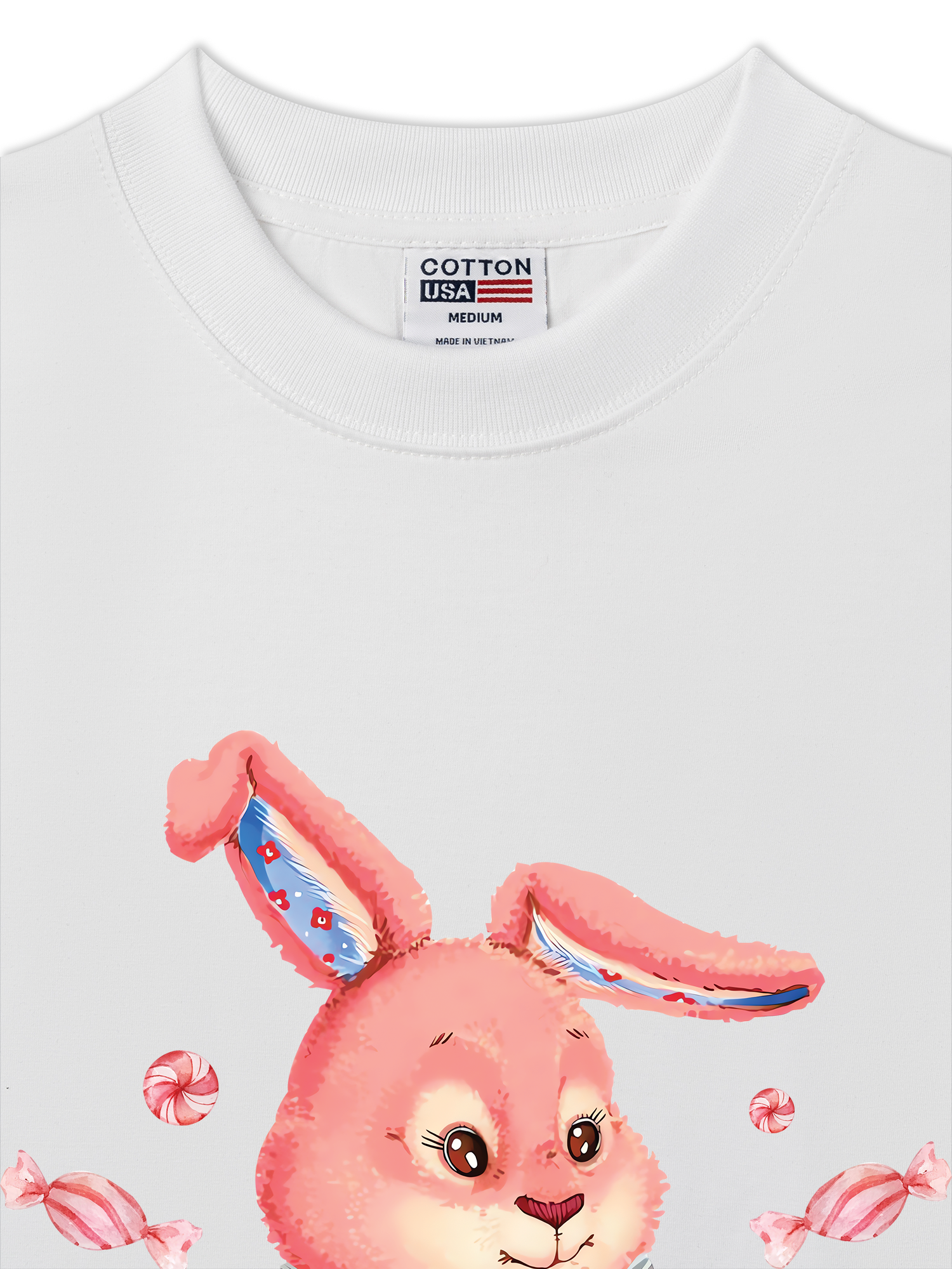 Áo Thun Relaxed Fit Soft Paw Pinky Bunny