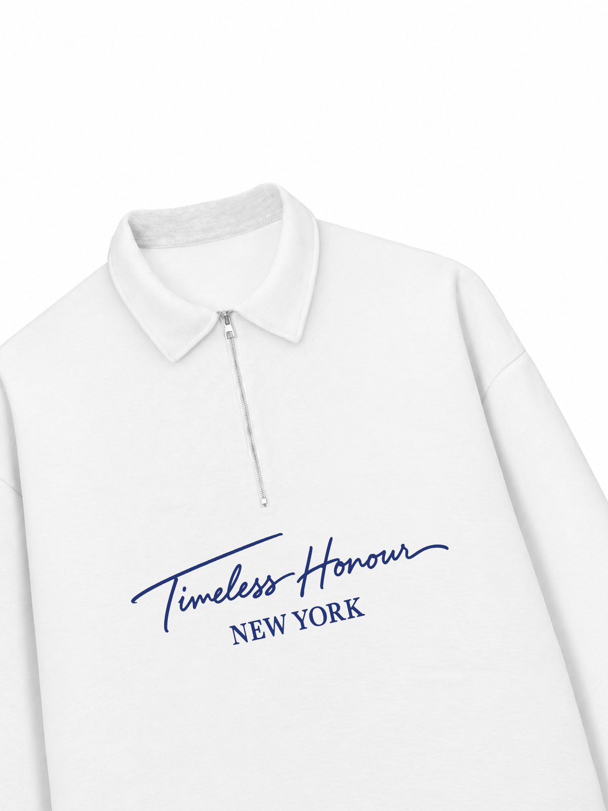 Áo Sweater Polo Nỉ Hai Da  Blue Timeless Honour