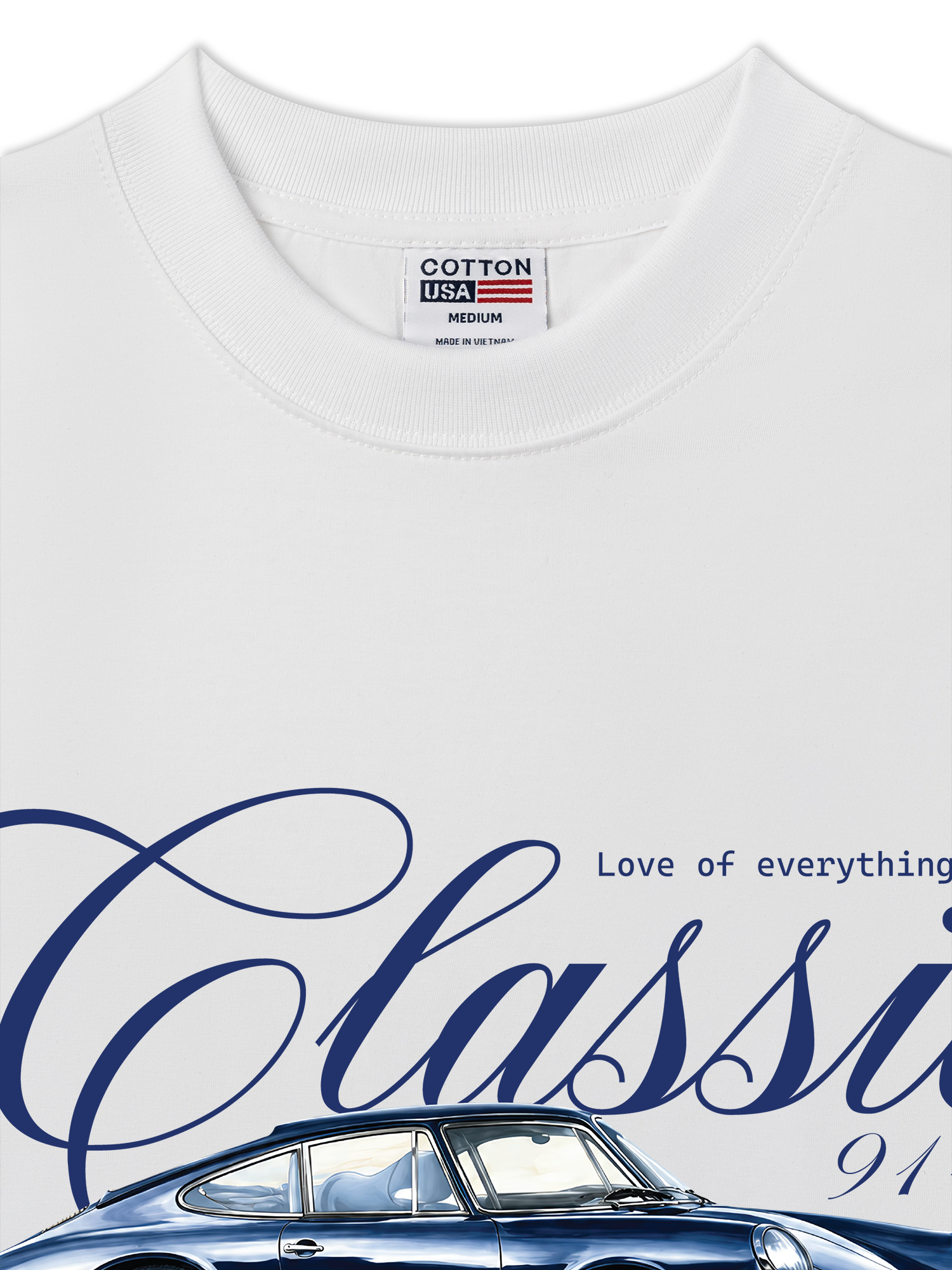 Áo Thun Relaxed Fit  Car Love Of Everything Blue Classic 911