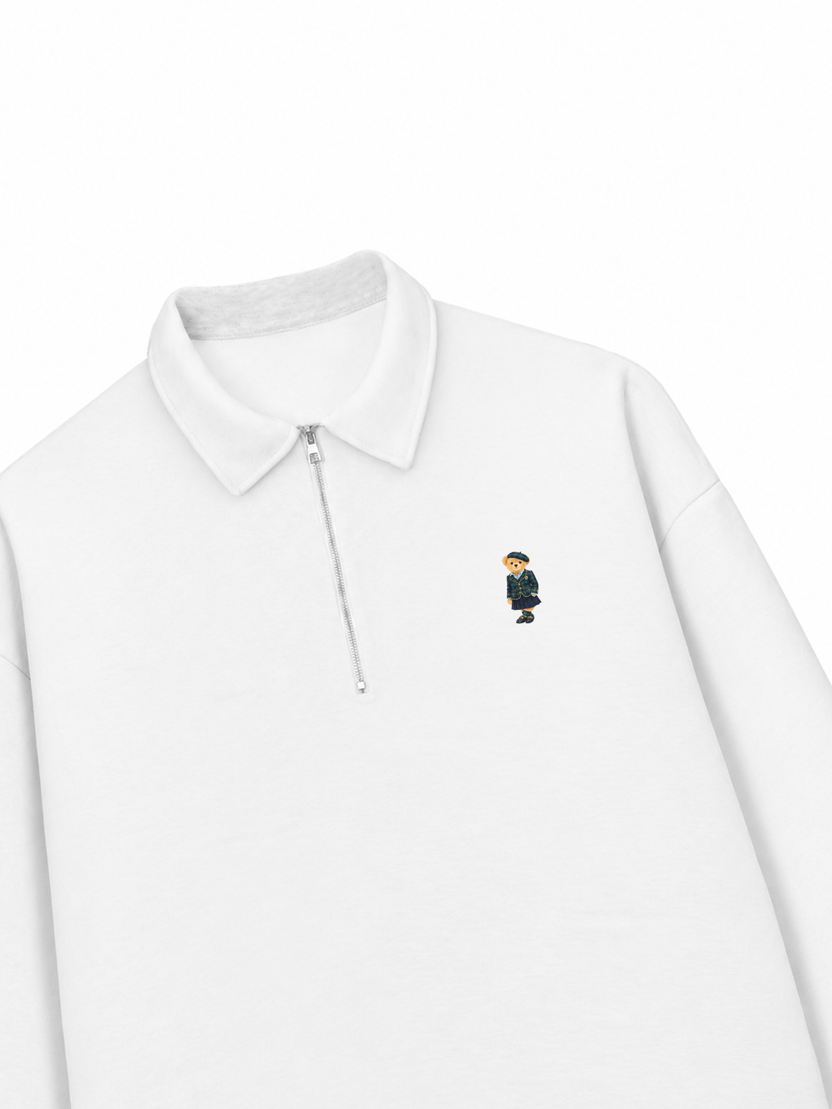 Áo Sweater Polo Nỉ Hai Da Bear Three
