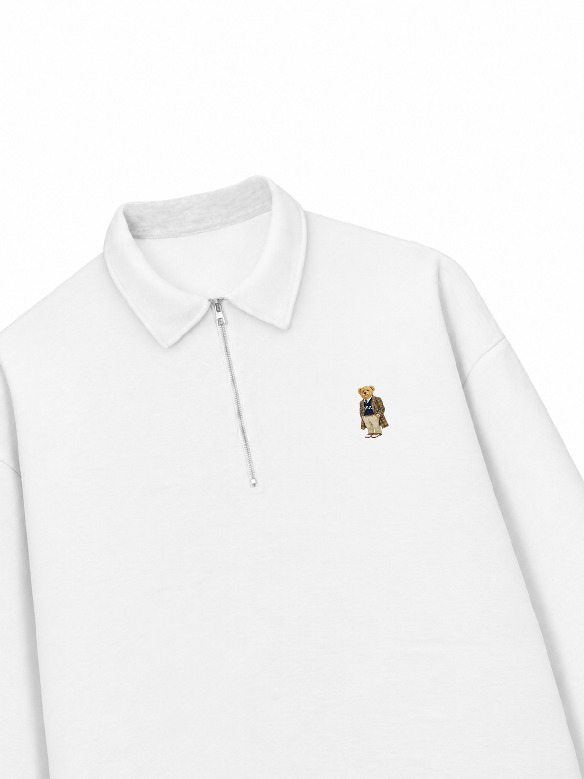Áo Sweater Polo Nỉ Hai Da  Bear One