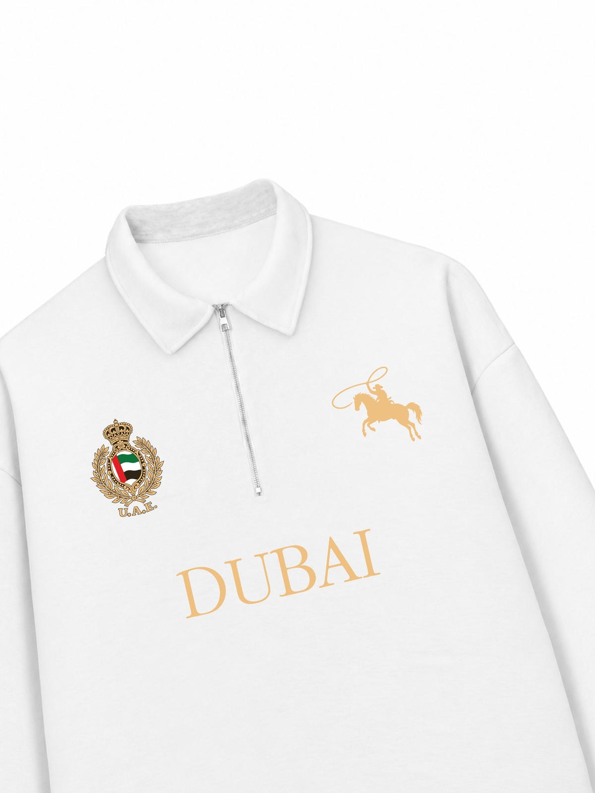 Áo Sweater Polo Nỉ Hai Da  Vintage Dubai