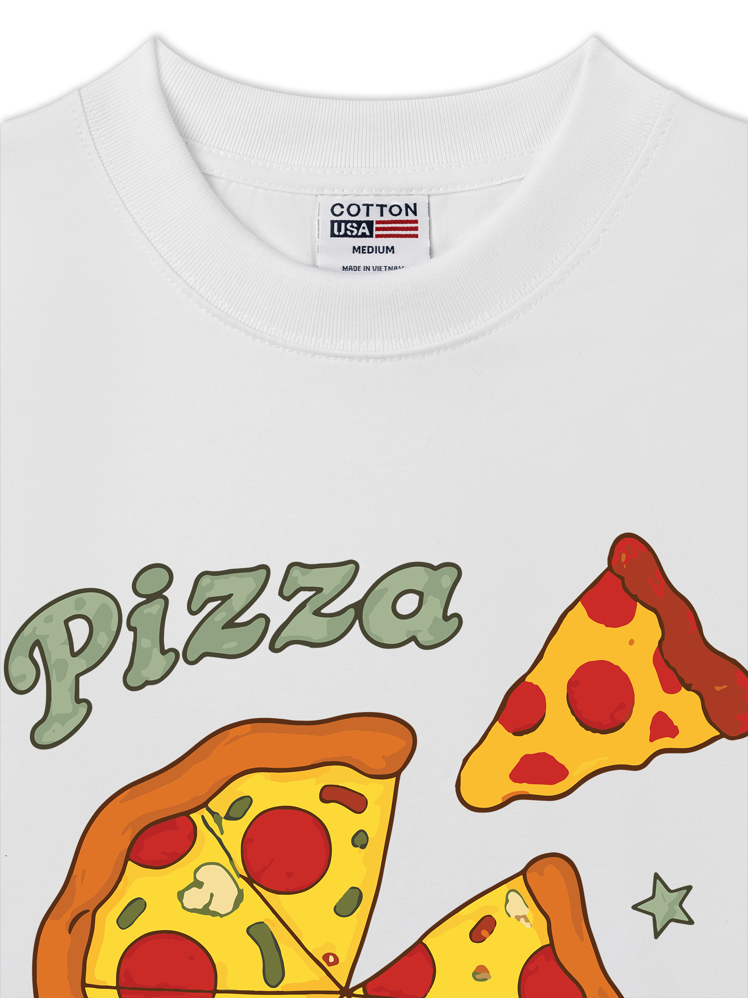 Áo Thun Relaxed Fit Yummy Mood Pizza Person