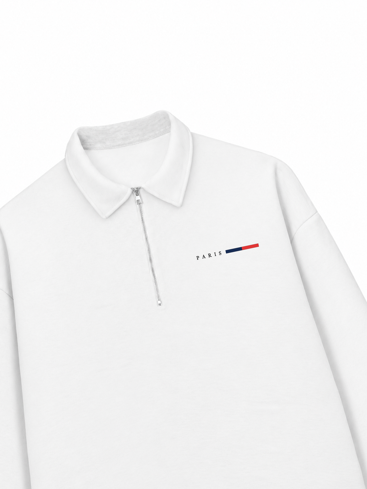 Áo Sweater Polo Nỉ Hai Da City Paris Basic Logo