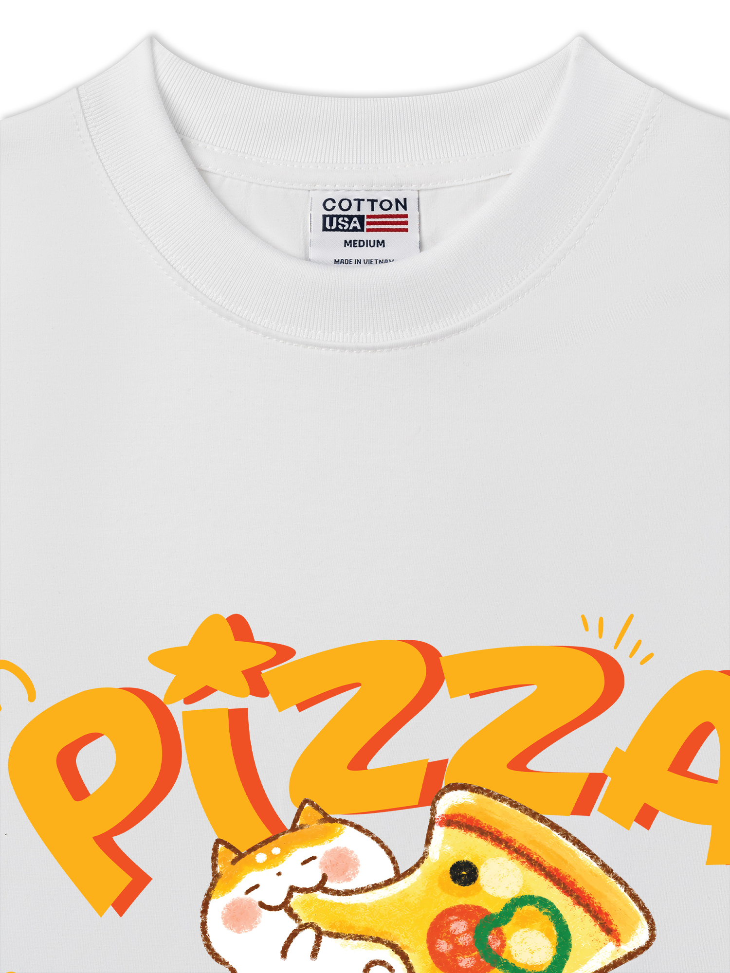 Áo Thun Relaxed Fit Yummy Mood Pizza