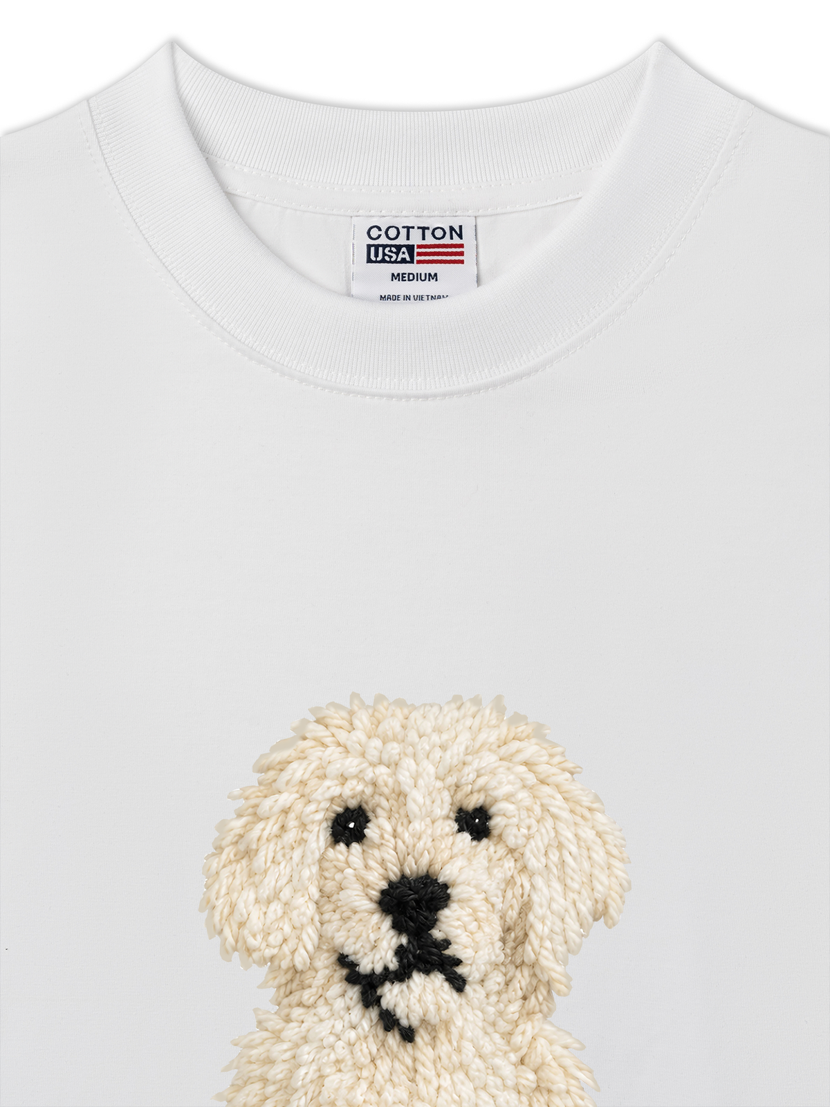Áo Thun Relaxed Fit White Puppy