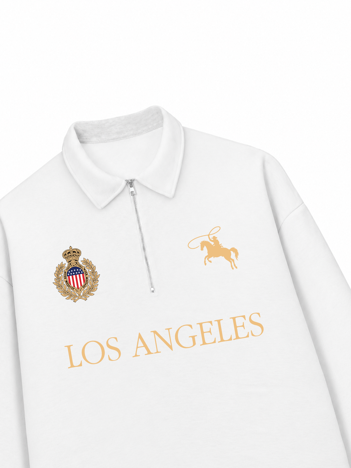 Áo Sweater Polo Nỉ Hai Da  Vintage Los Angeles