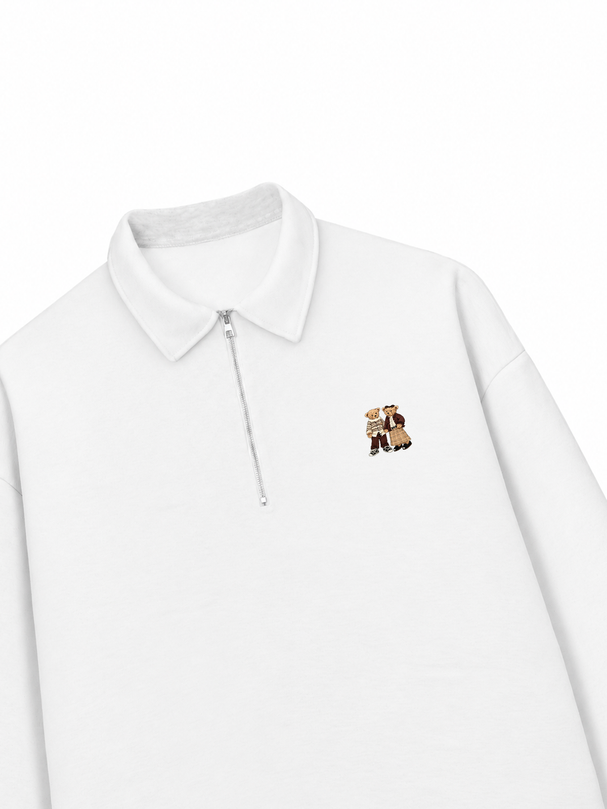 Áo Sweater Polo Nỉ Hai Da  Couple Bear
