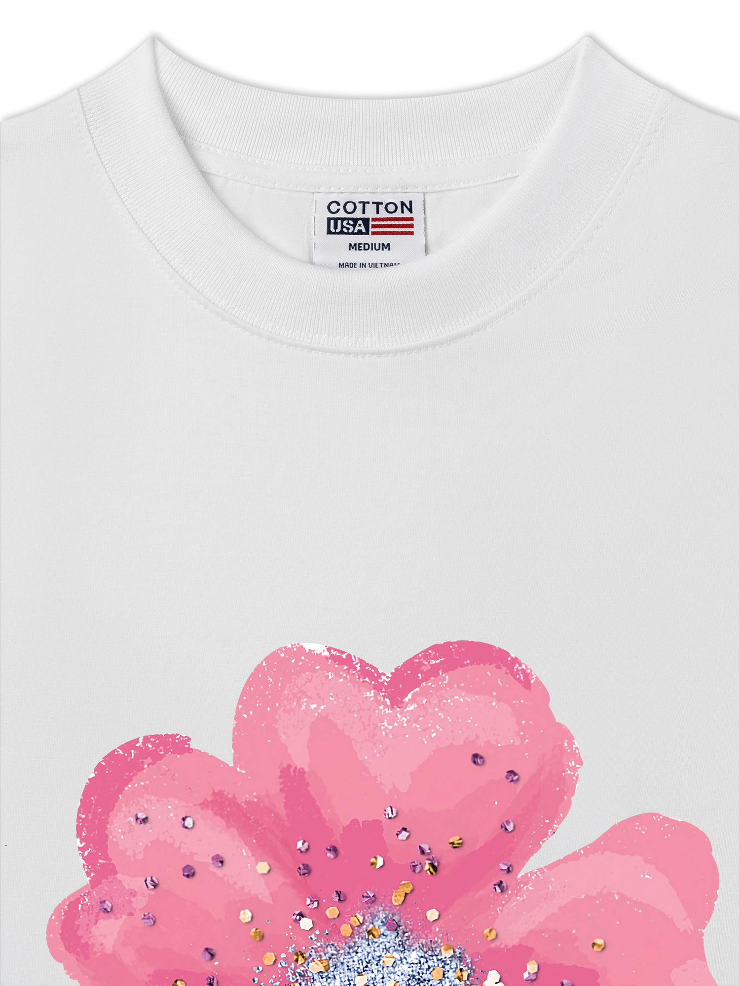 Áo Thun Relaxed Fit Bling Pink Flower