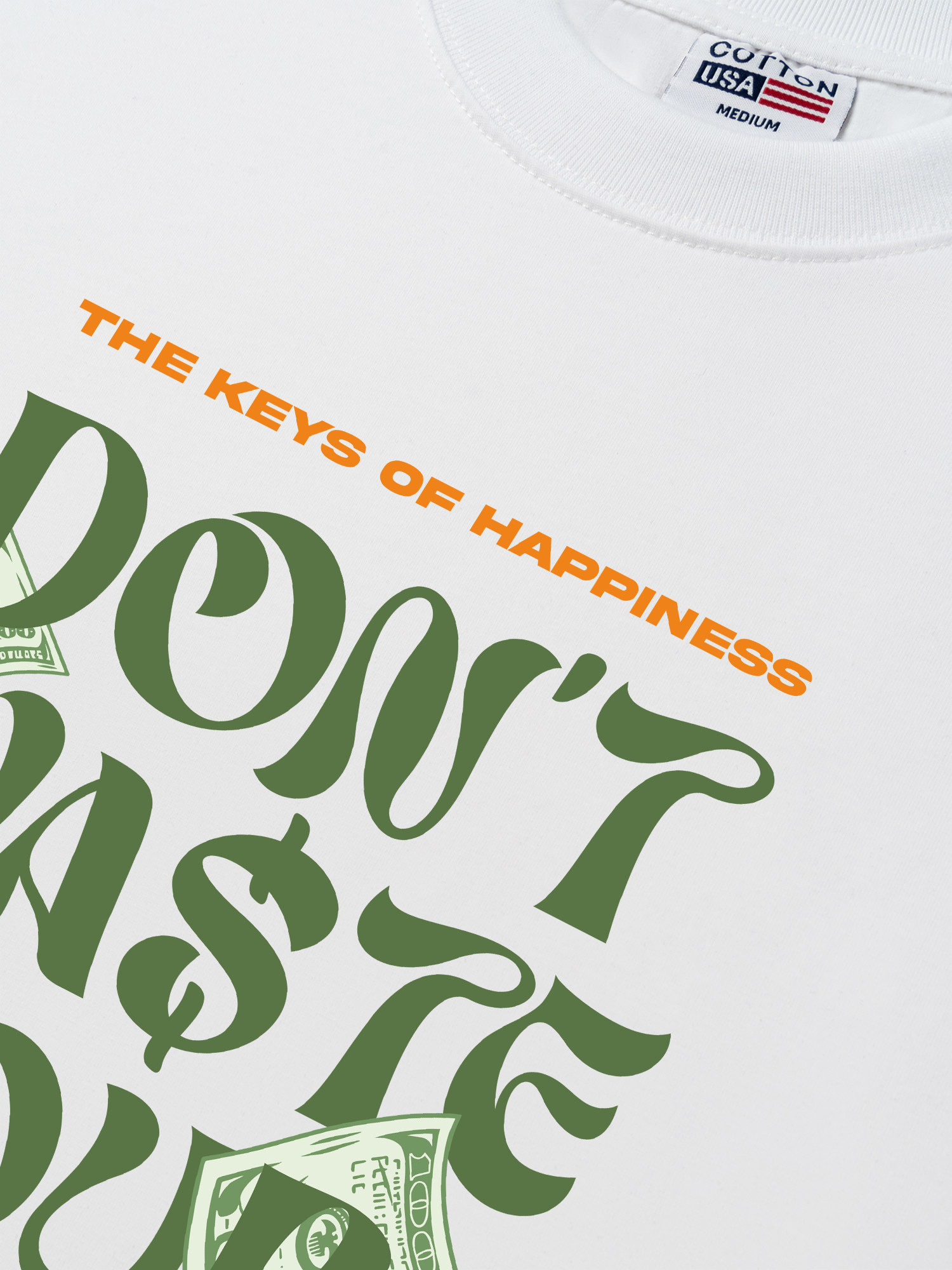 Áo Thun Relaxed Fit Money The Keys Of Happiness