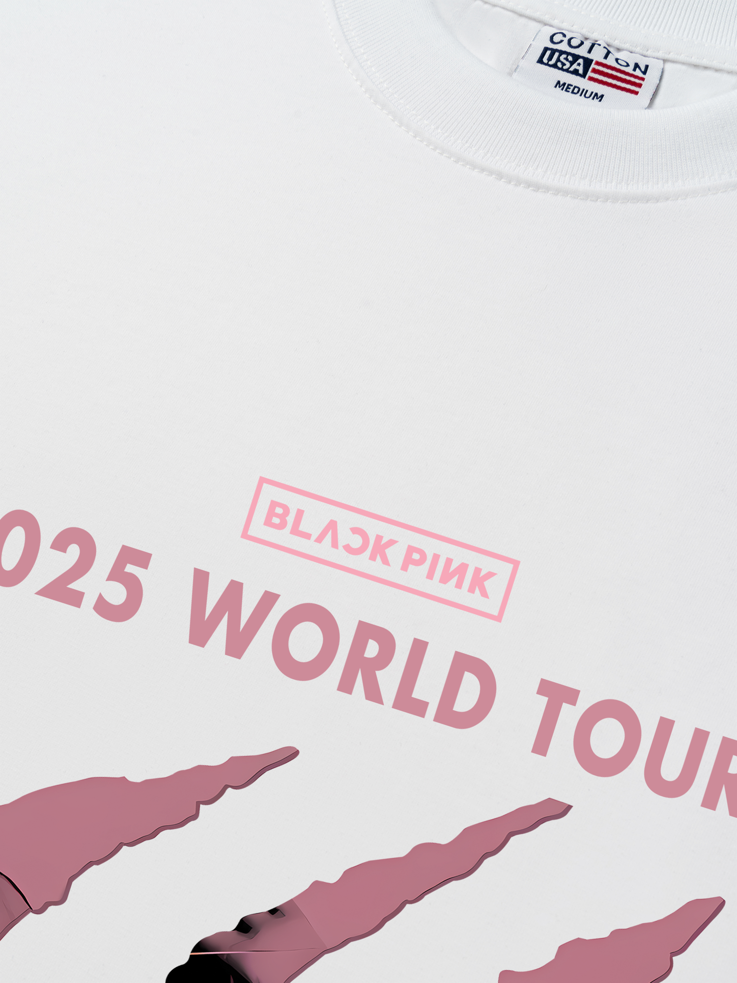 Áo Thun Relaxed Fit Black Pink 2025 World Tour