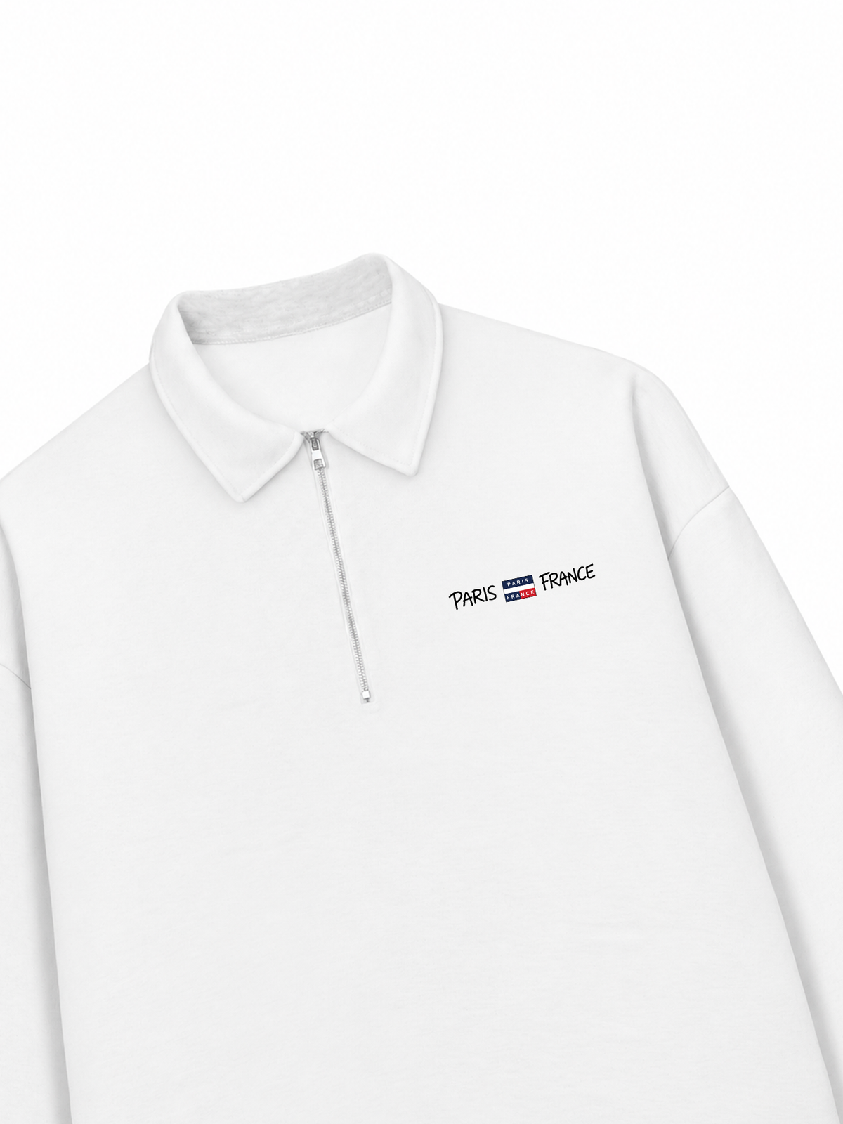 Áo Sweater Polo Nỉ Hai Da Retro Paris France