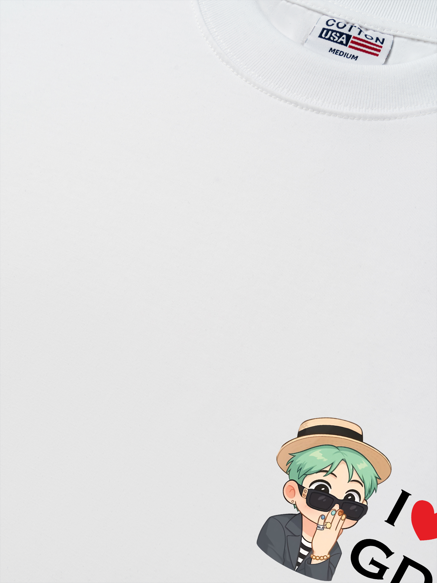 Áo Thun Relaxed Fit Idol G Dragon Chibi I Love GD