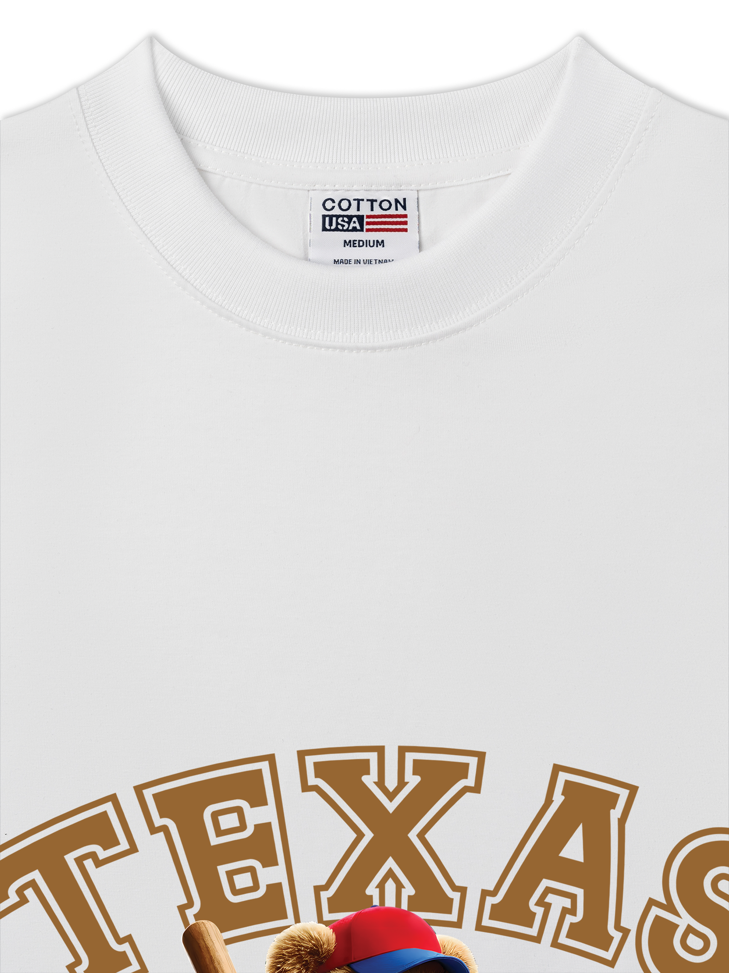Áo Thun Relaxed Fit Baseball Texas Teddy Fan Club