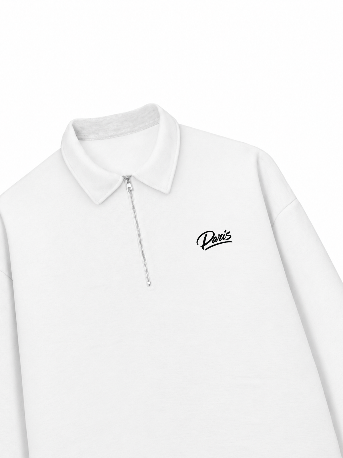 Áo Sweater Polo Nỉ Hai Da Paris Basic Logo