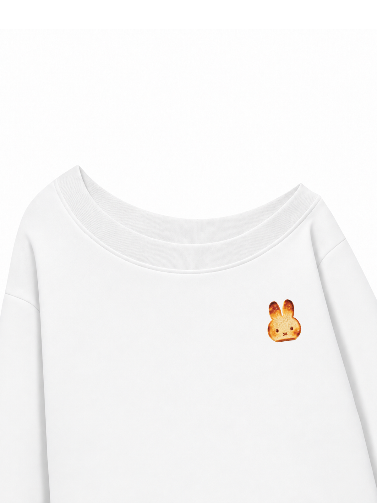 Áo Sweater Lệch Vai Nỉ Hai Da  Bunny Bread