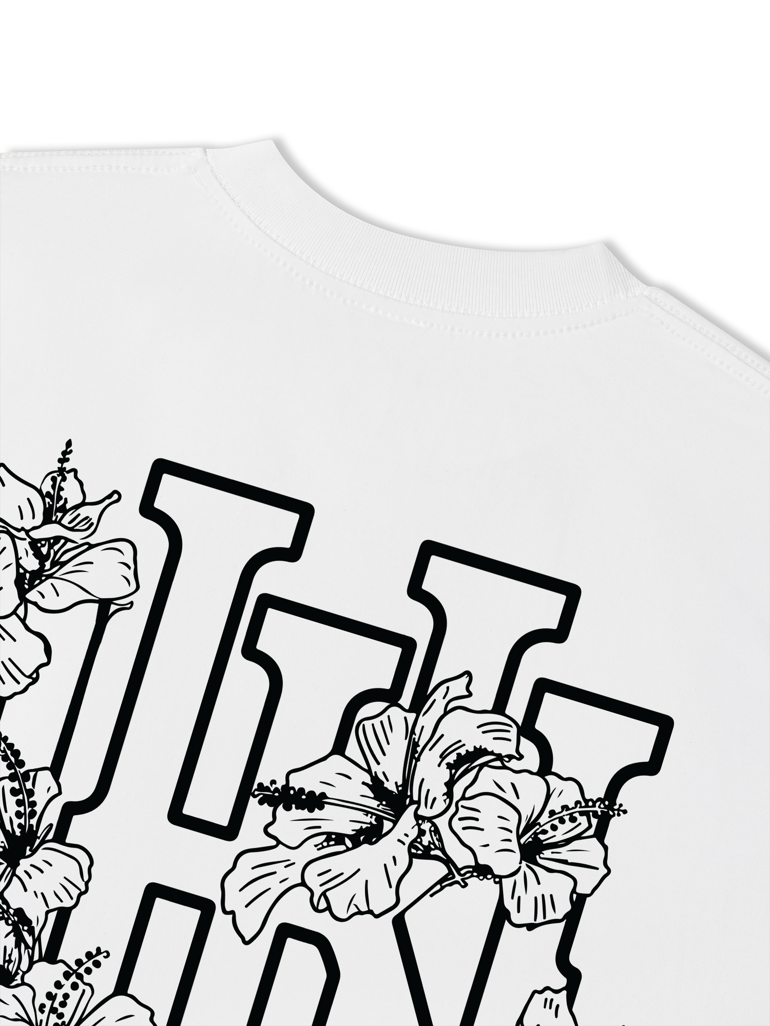 Áo Thun Relaxed Fit Master Baseball  Flower Black White