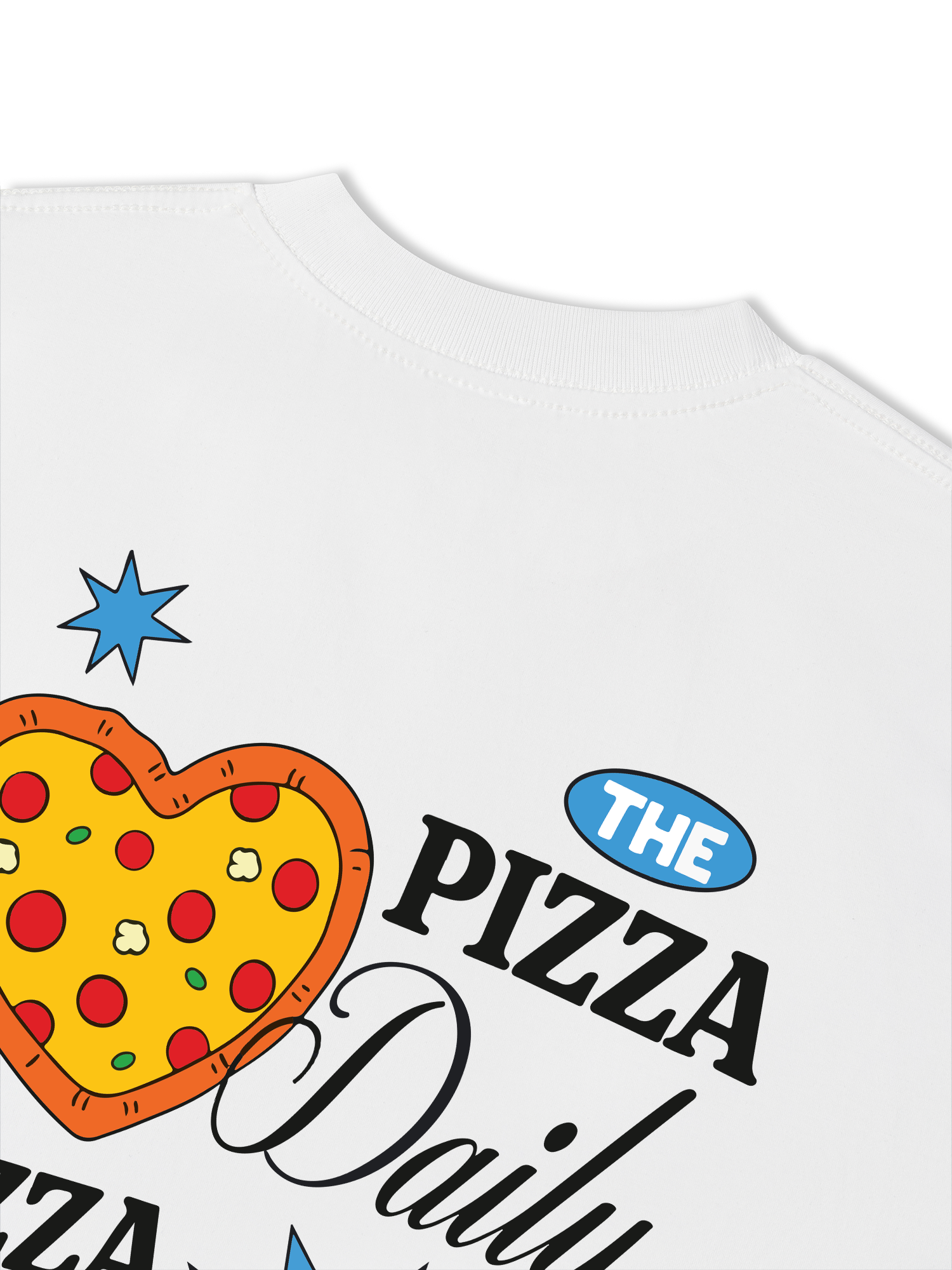 Áo Thun Relaxed Fit Yummy Mood Pizza Daily