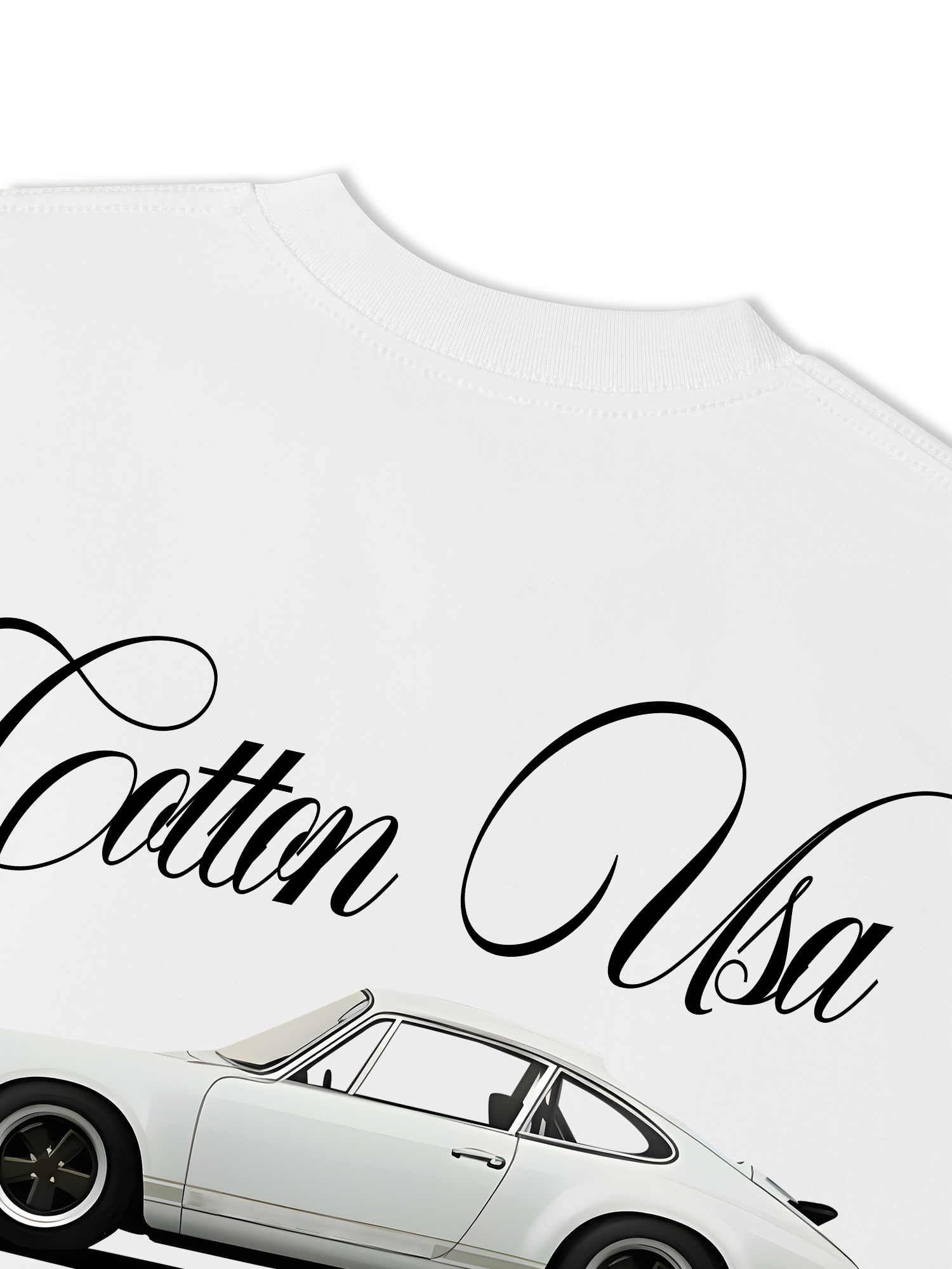 Áo Thun Relaxed Fit Classic Car White