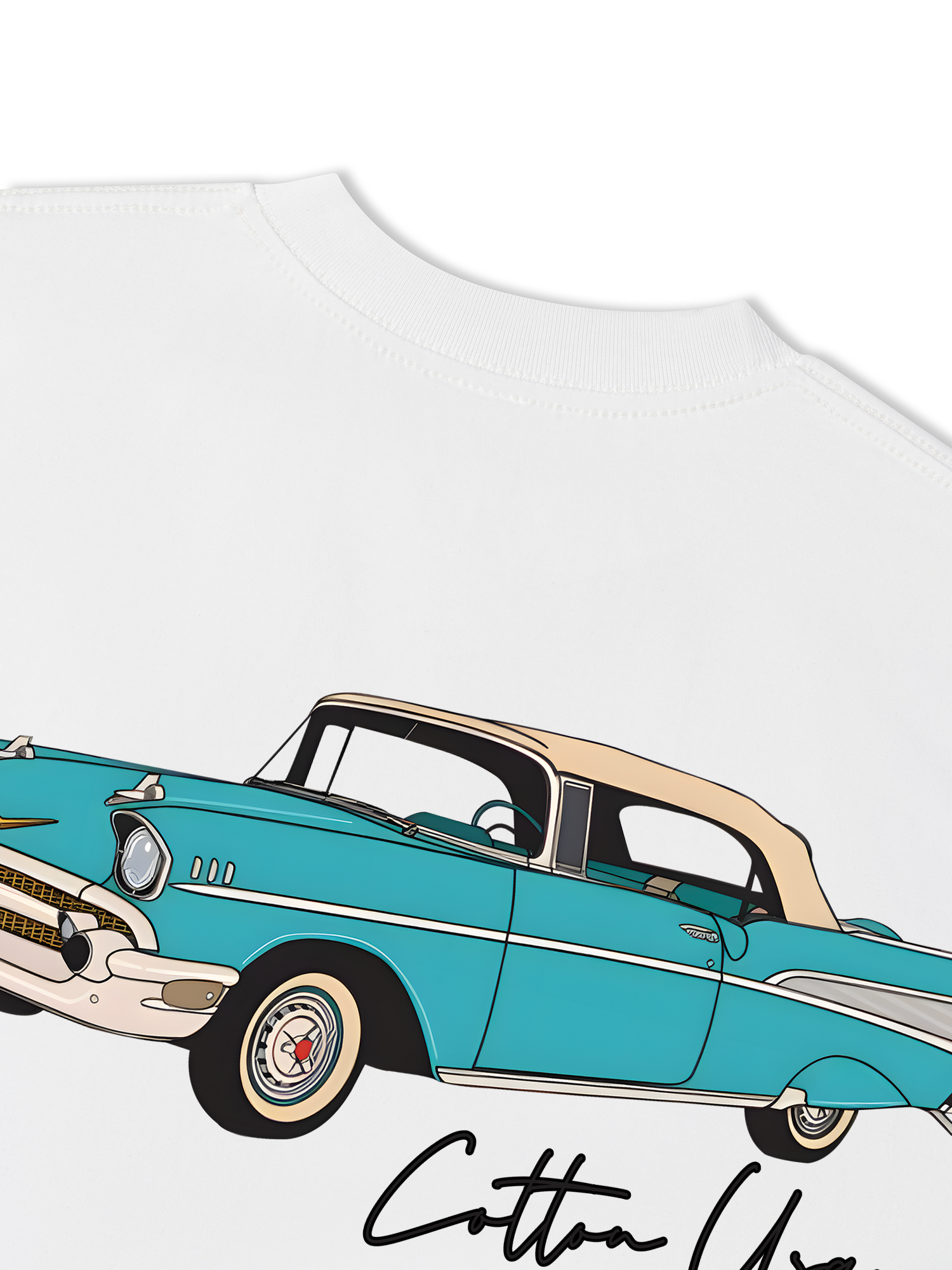 Áo Thun Relaxed Fit Classic Car Blue