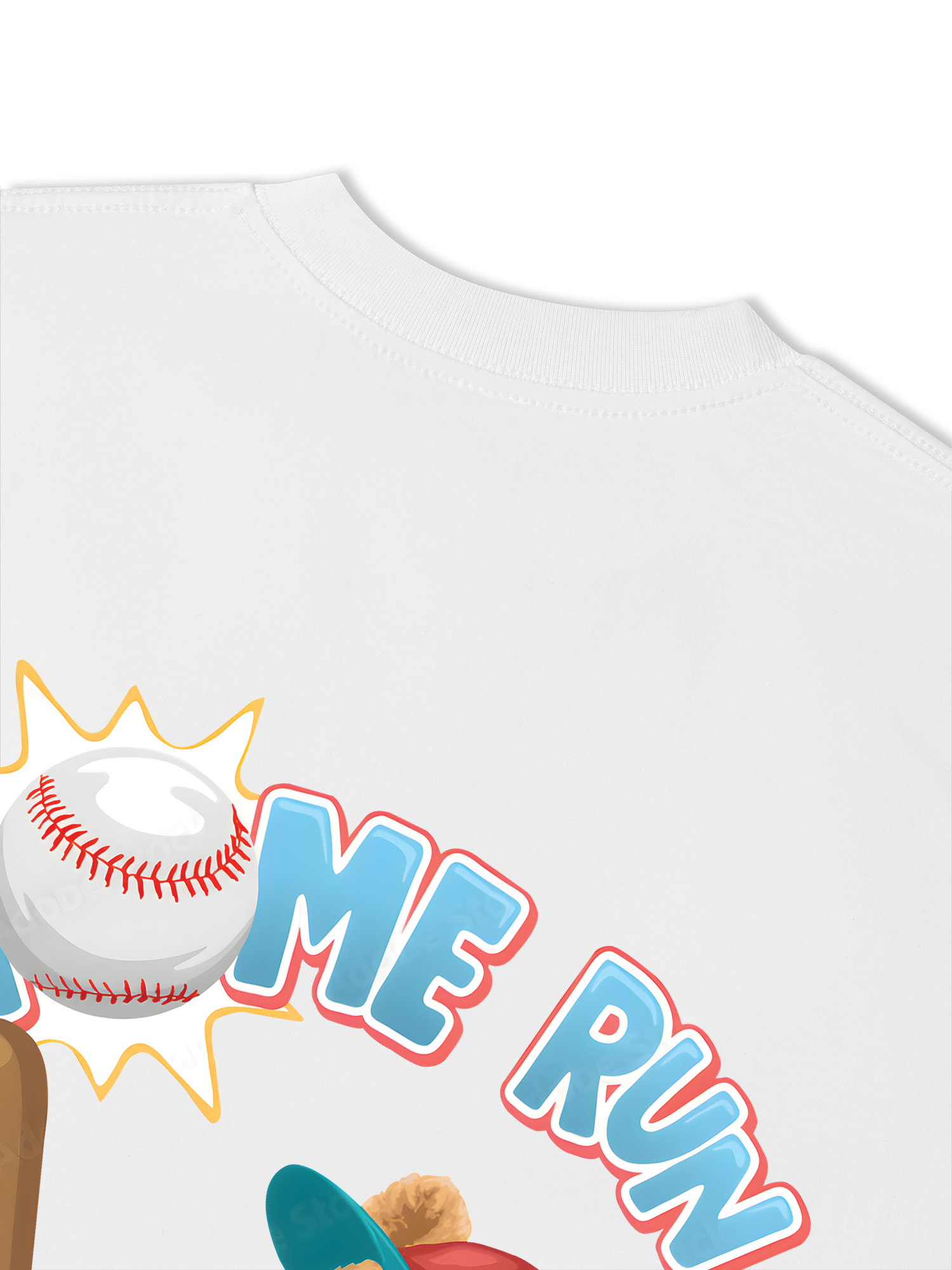 Áo Thun Relaxed Fit Baseball Home Run Teddy Bear