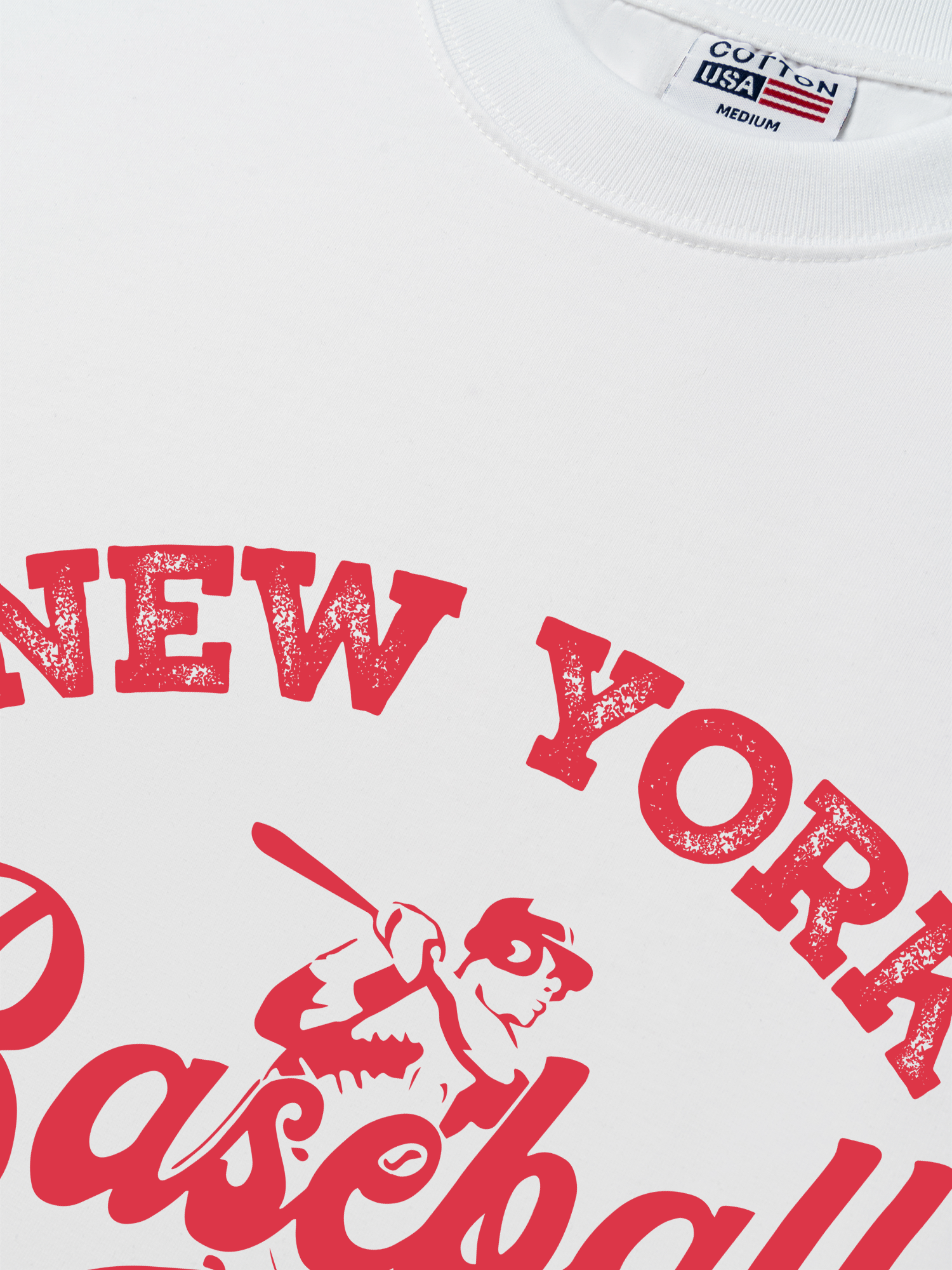 Áo Thun Relaxed Fit New York Baseball Pink