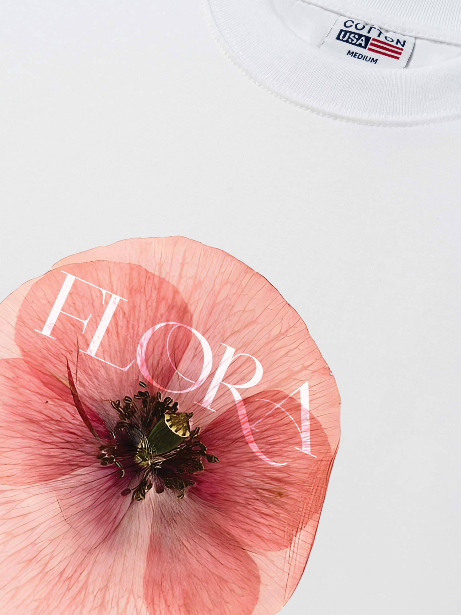 Áo Thun Relaxed Fit Floral Quote