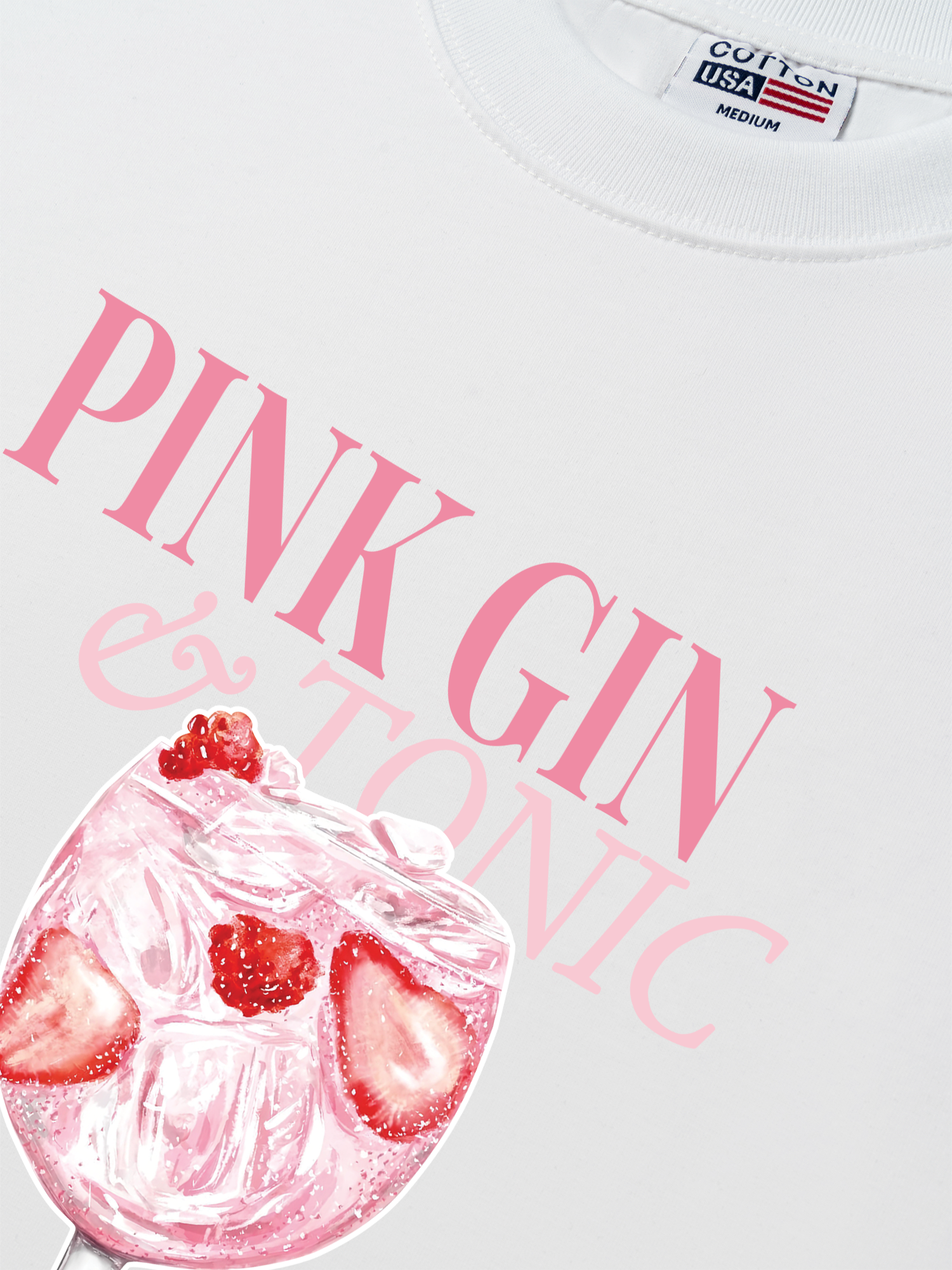 Áo Thun Relaxed Fit Pink Gin & Tonic
