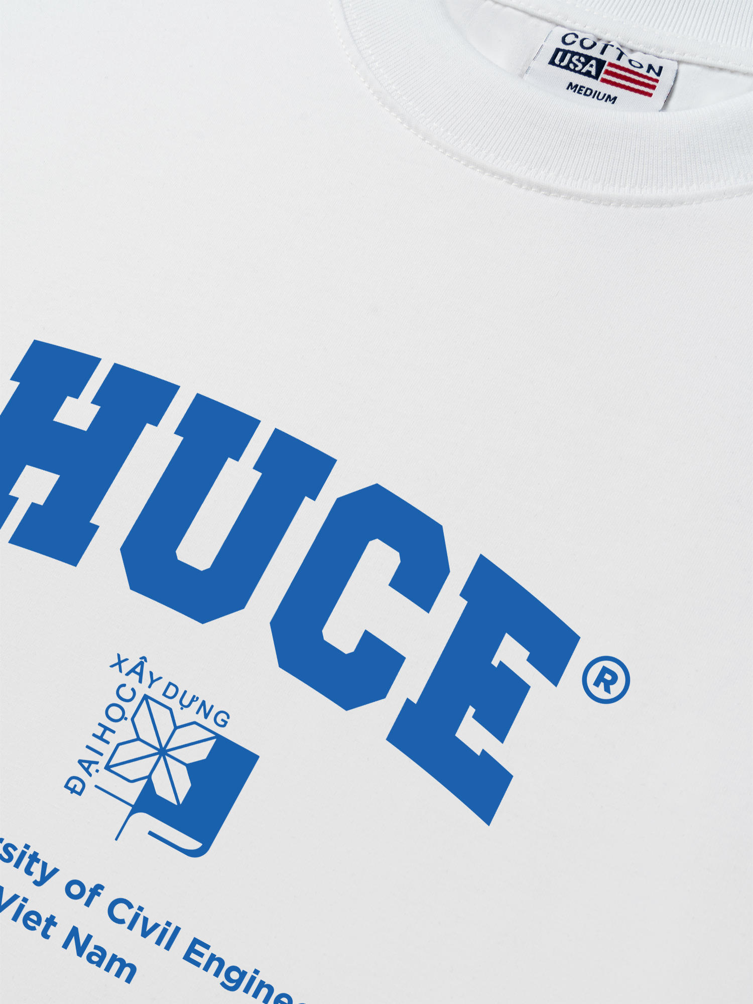 Áo Thun Relaxed Fit HUCE - Hanoi University of Civil Engineering