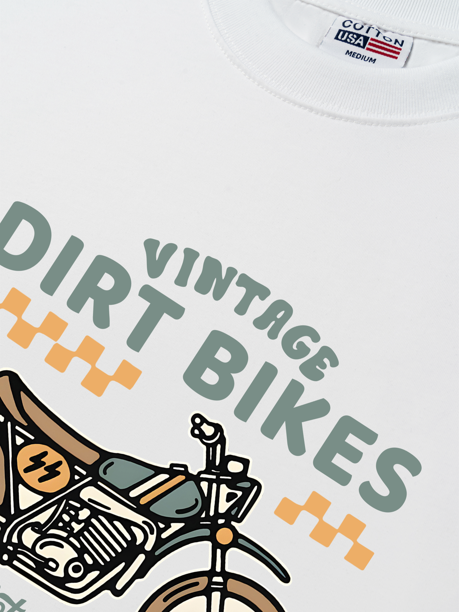 Áo Thun Relaxed Fit Motorbike Vintage Dirt Bike