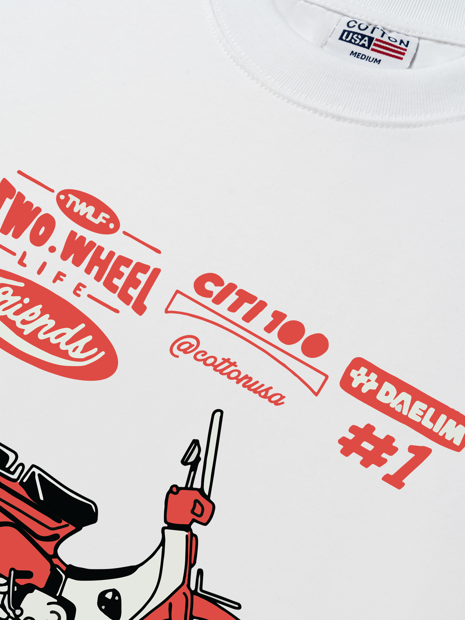 Áo Thun Relaxed Fit Motorbike Citi 100 DAELIM