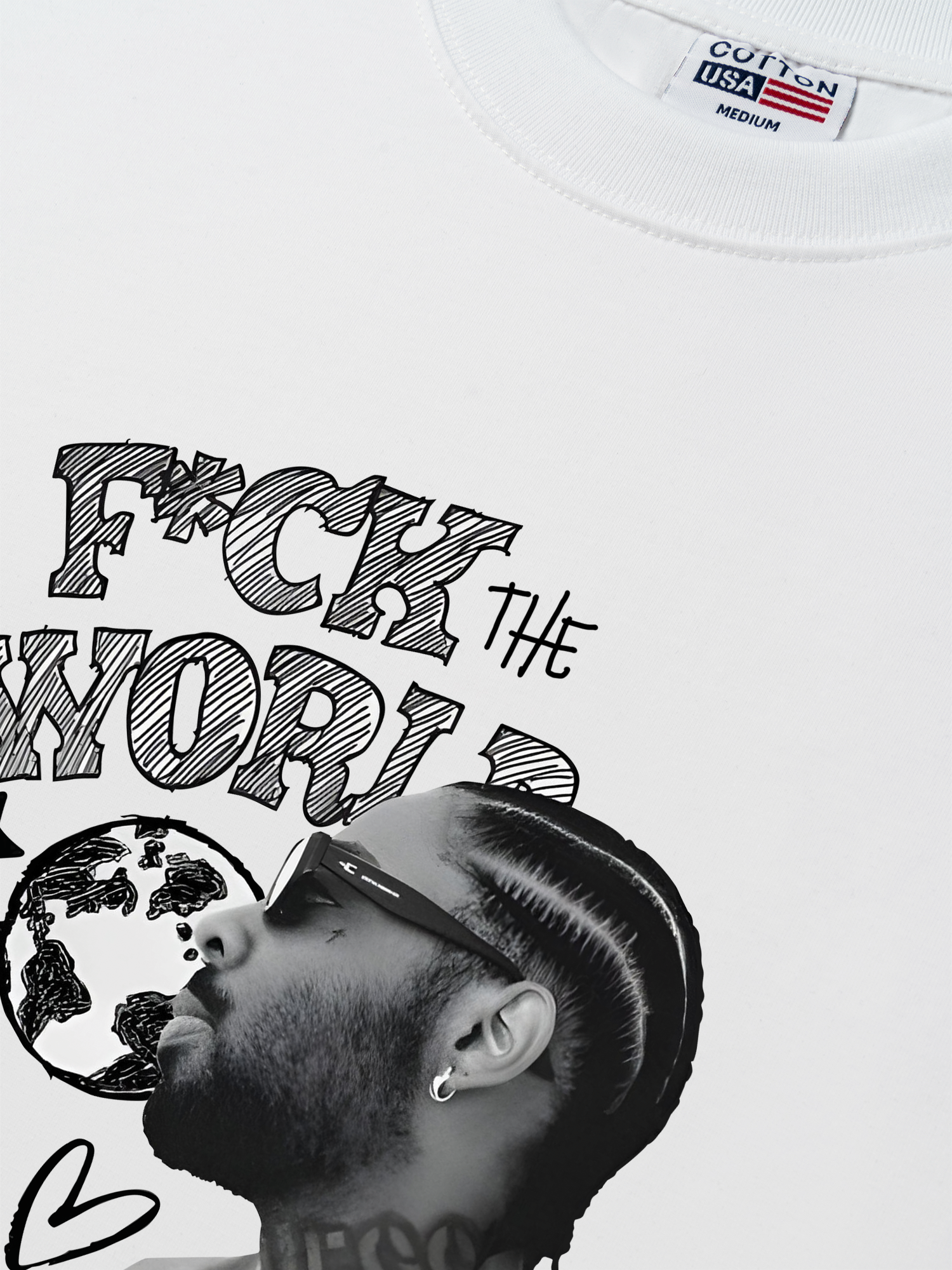 Áo Thun Relaxed Fit Tricou Brent Faiyaz  Fck World