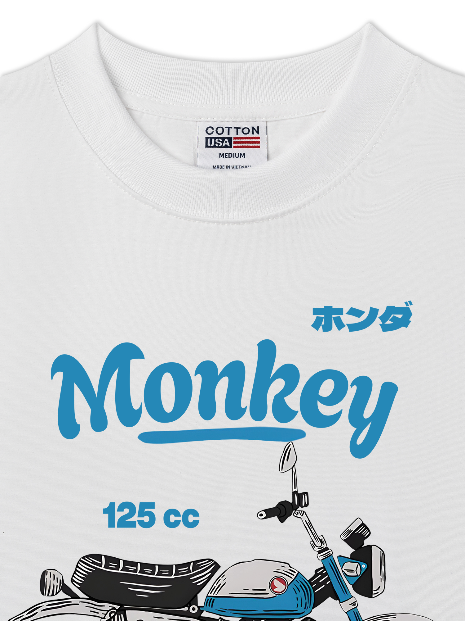 Áo Thun Relaxed Fit Motorbike Monkey 125cc blue