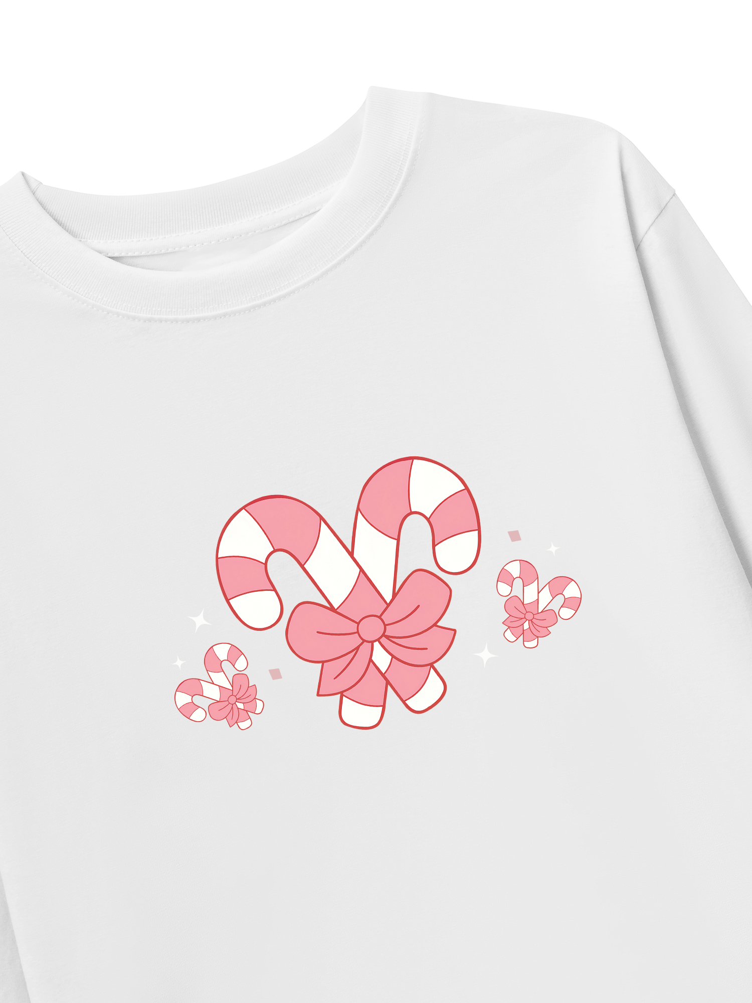 Áo Thun Dài Tay Cute Pink Candy Cane