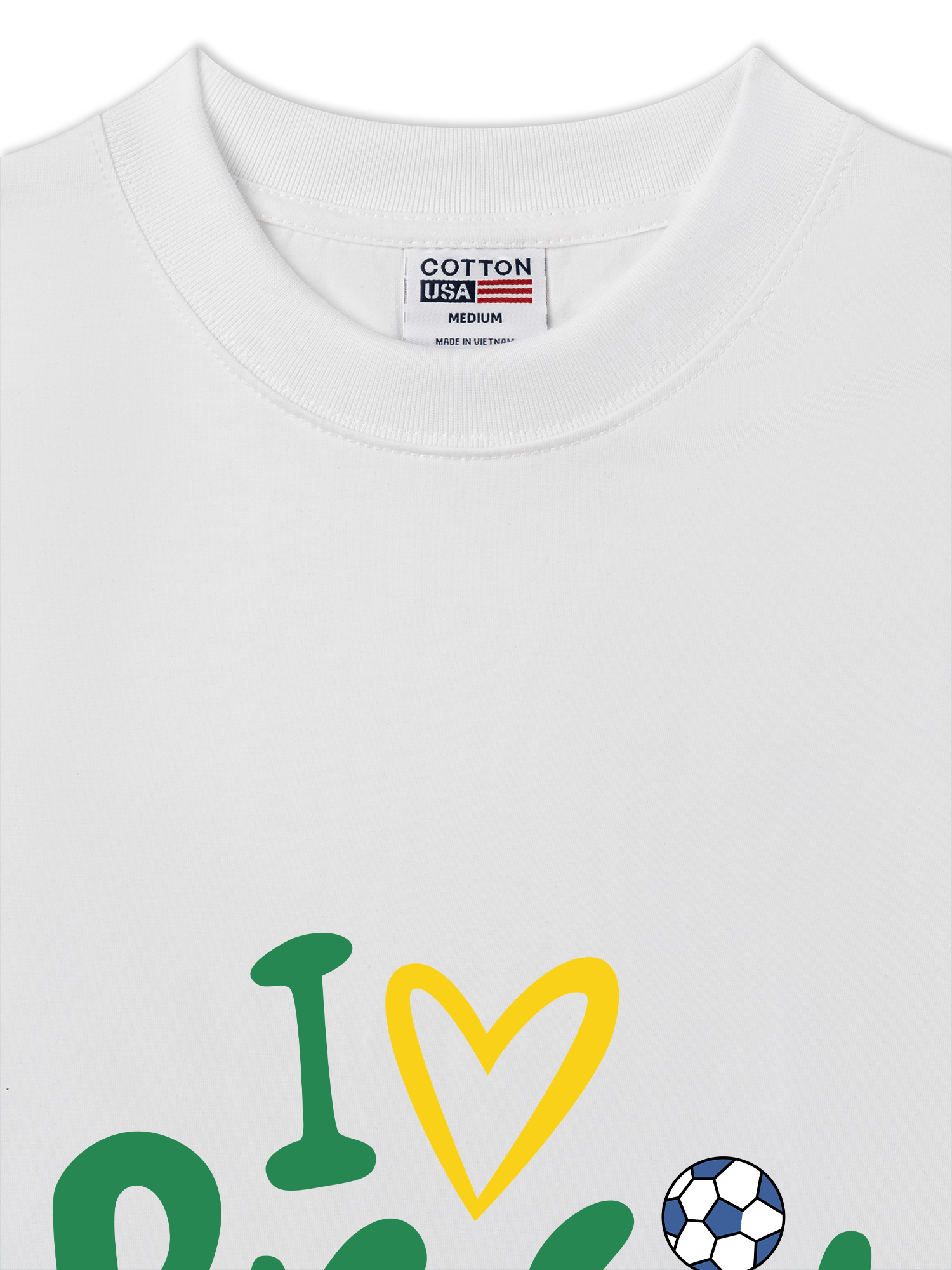 Áo Thun Relaxed Fit Soccer World Cup I love Brazil