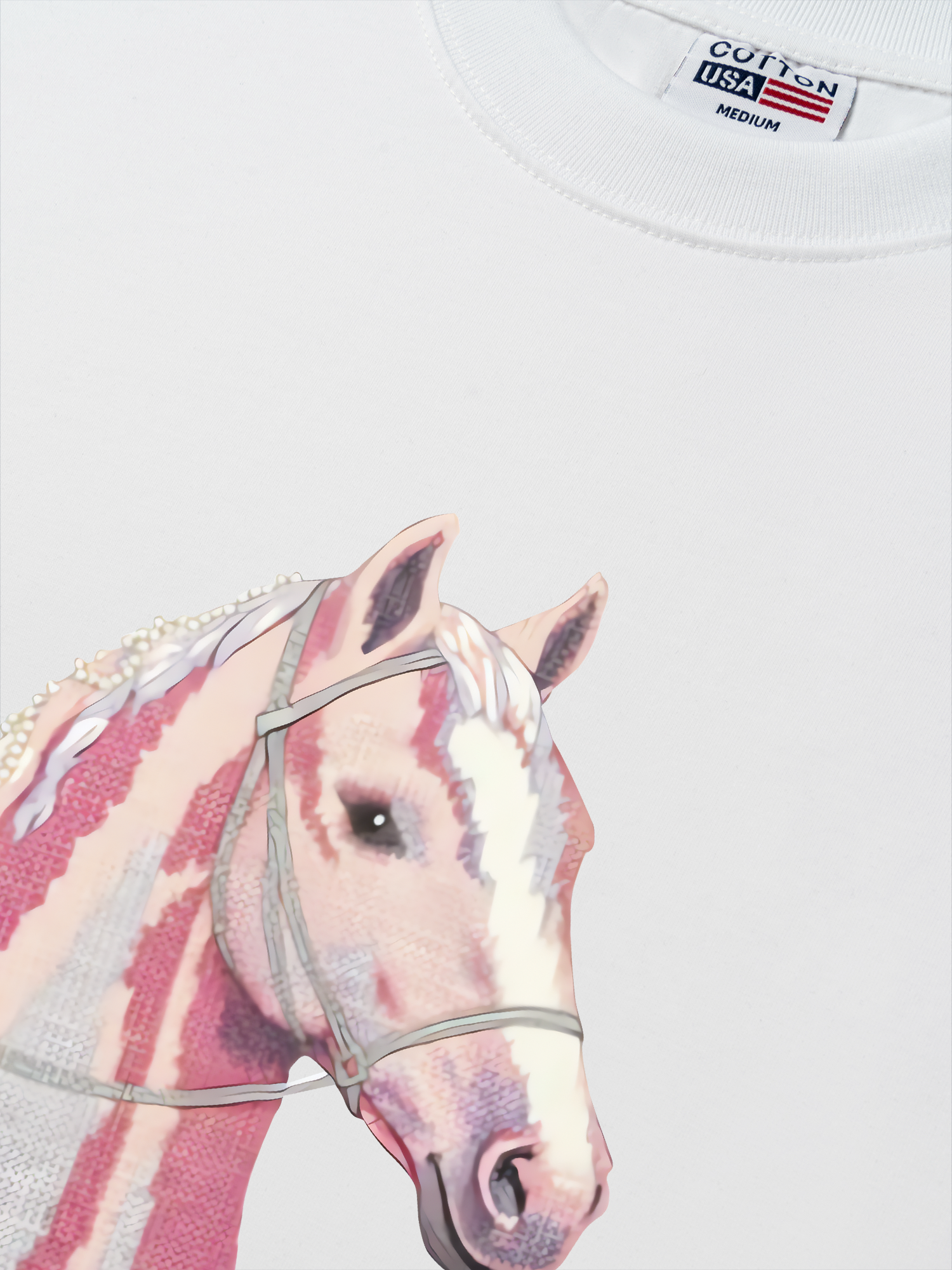 Áo Thun Relaxed Fit Cute Pink Horse