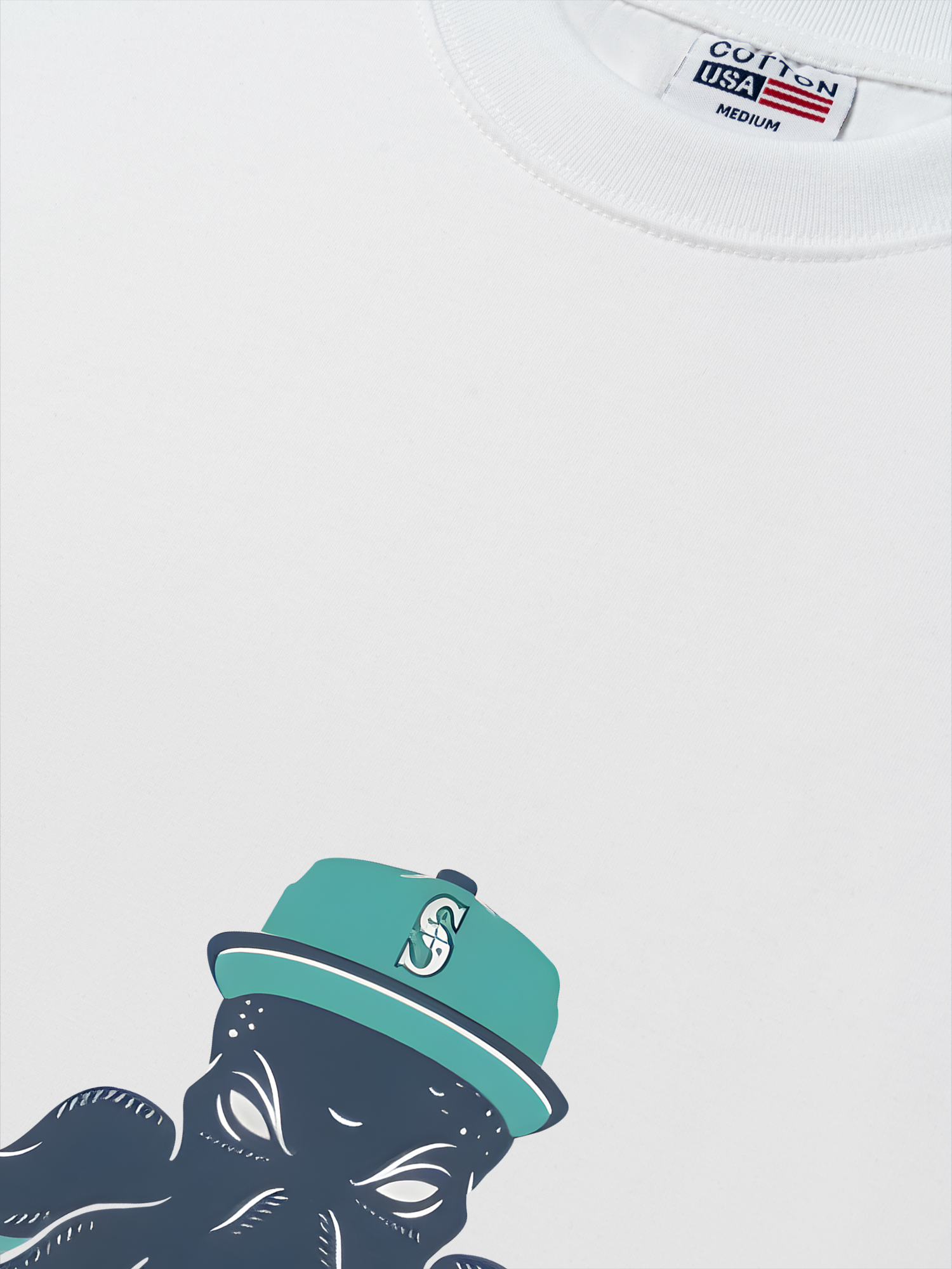 Áo Thun Relaxed Fit Baseball Green Octopus