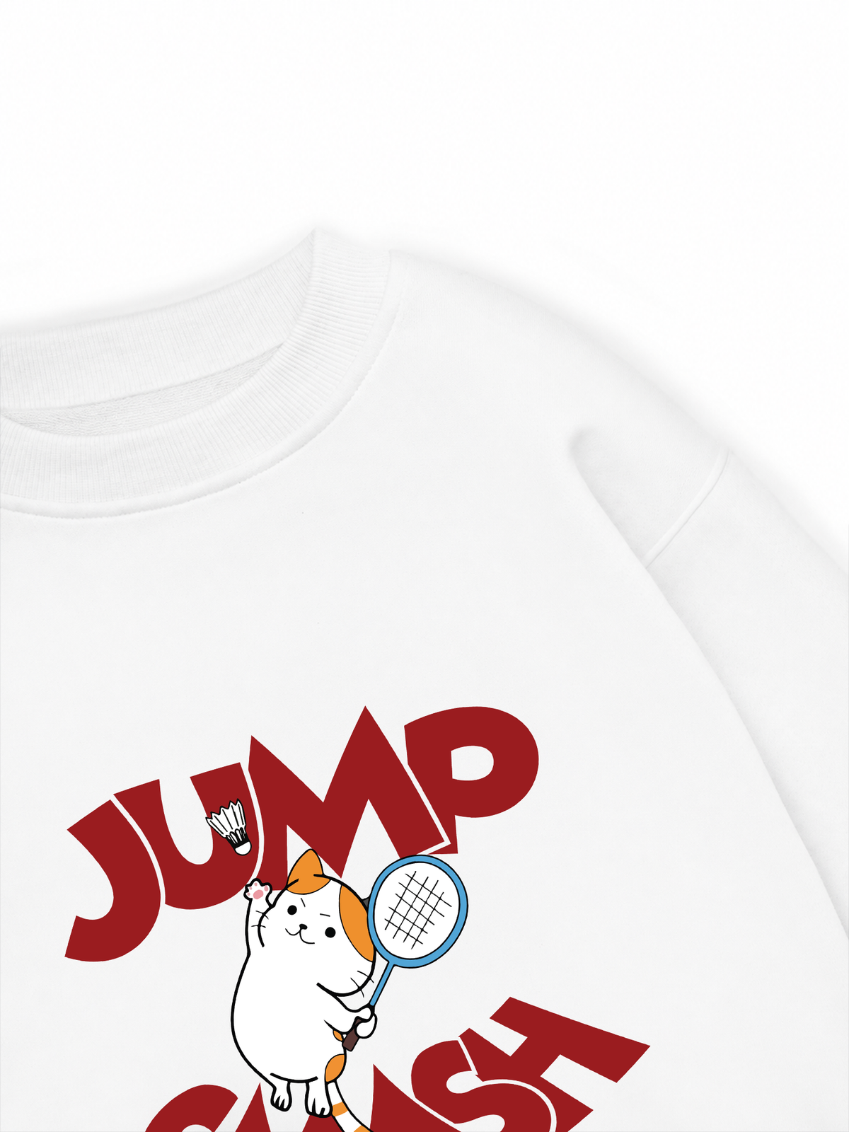Áo Sweater Nỉ Hai Da Badminton Cat Jump Smash