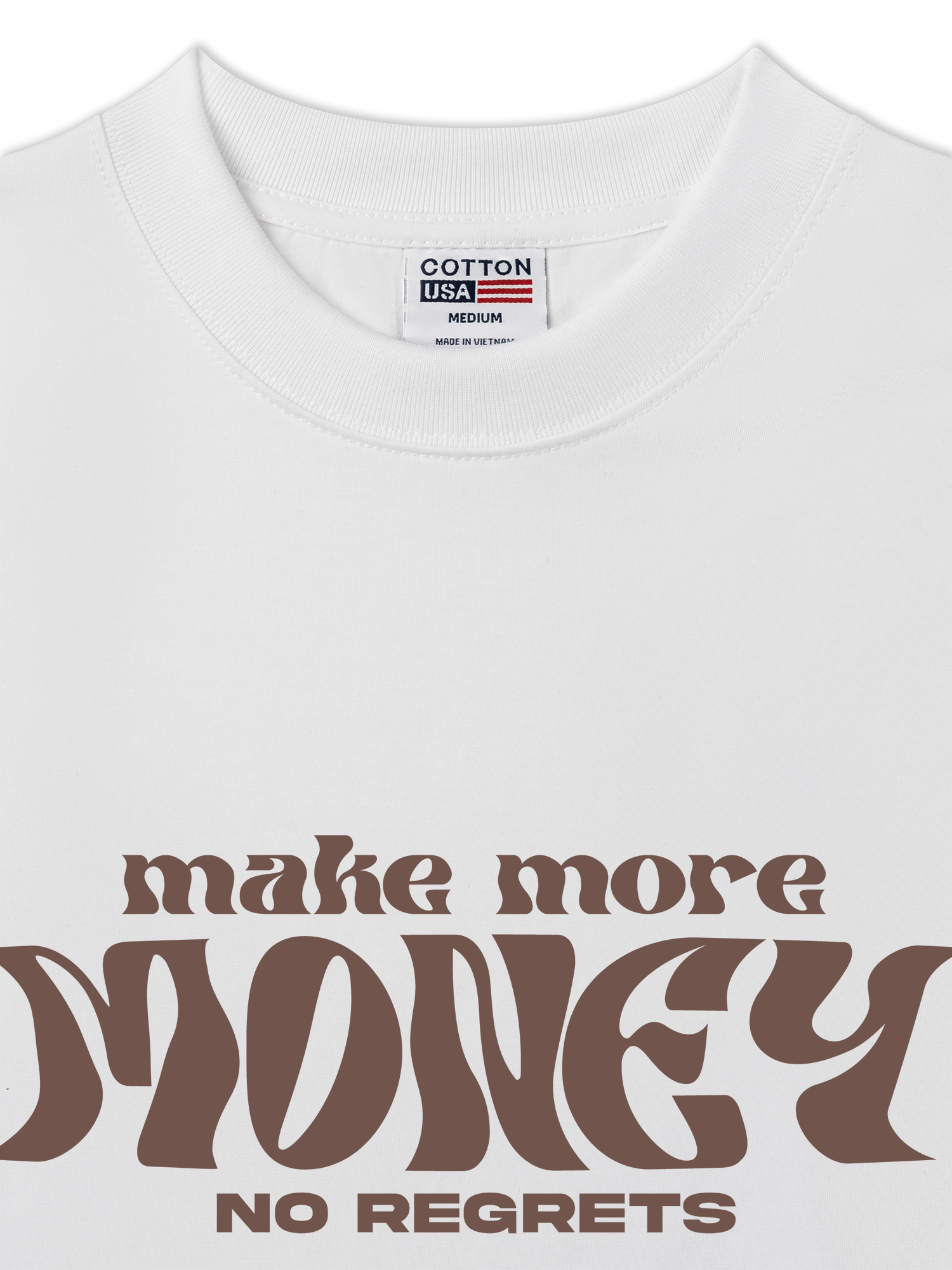 Áo Thun Relaxed Fit Money Make More No Regrets