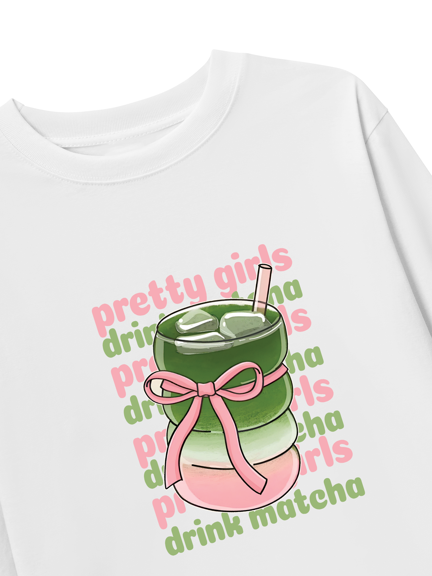 Áo Thun Dài Tay Pretty Girls Drink Matcha